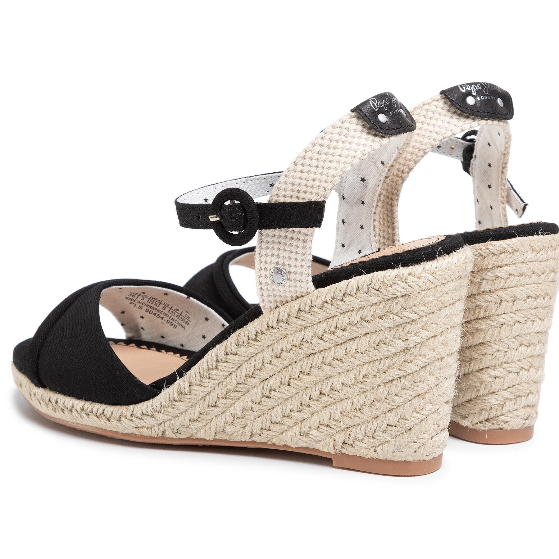 Pepe Jeans Espadrile Shark Lady PLS90454 Črna - Pepit.si