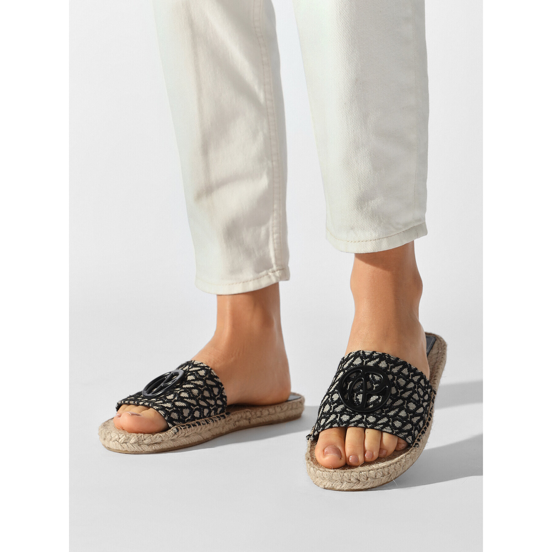 Pepe Jeans Espadrile Siva Jacquard PLS90593 Črna - Pepit.si