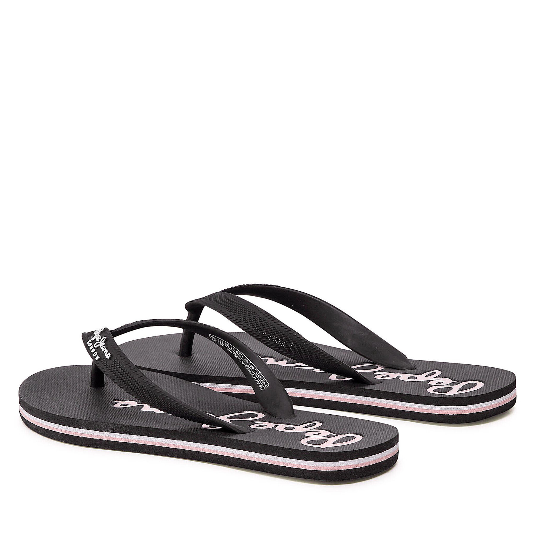 Pepe Jeans Japonke Bay Beach Brand W PLS70124 Črna - Pepit.si