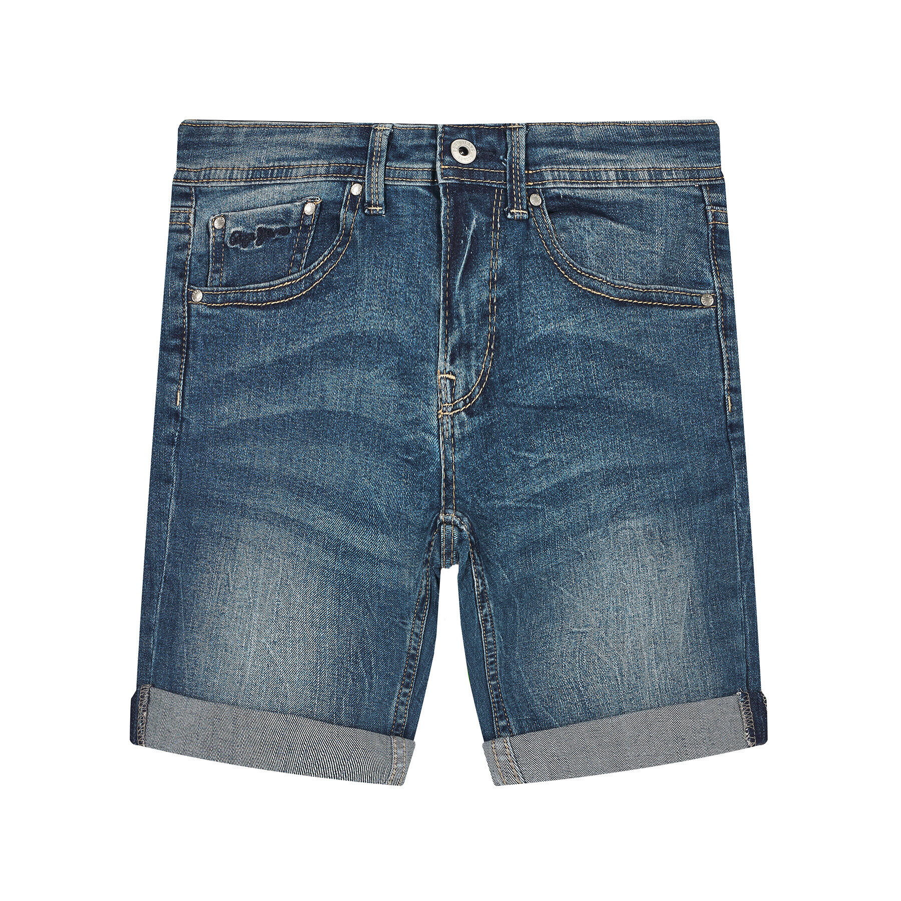 Pepe Jeans Jeans kratke hlače Becket PB800134 Mornarsko modra Slim Fit - Pepit.si