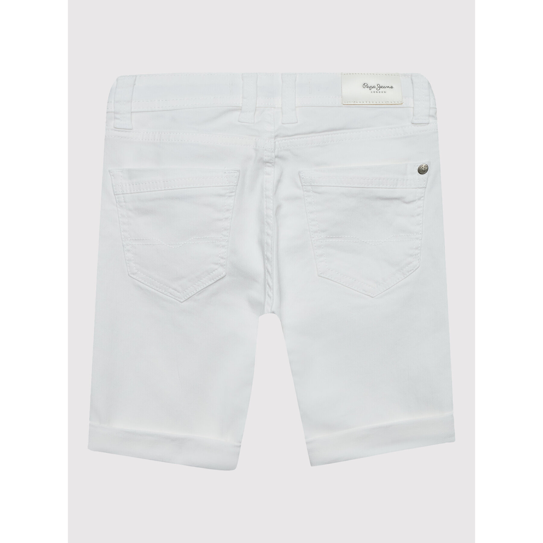 Pepe Jeans Jeans kratke hlače Becket PB800692 Bela Slim Fit - Pepit.si