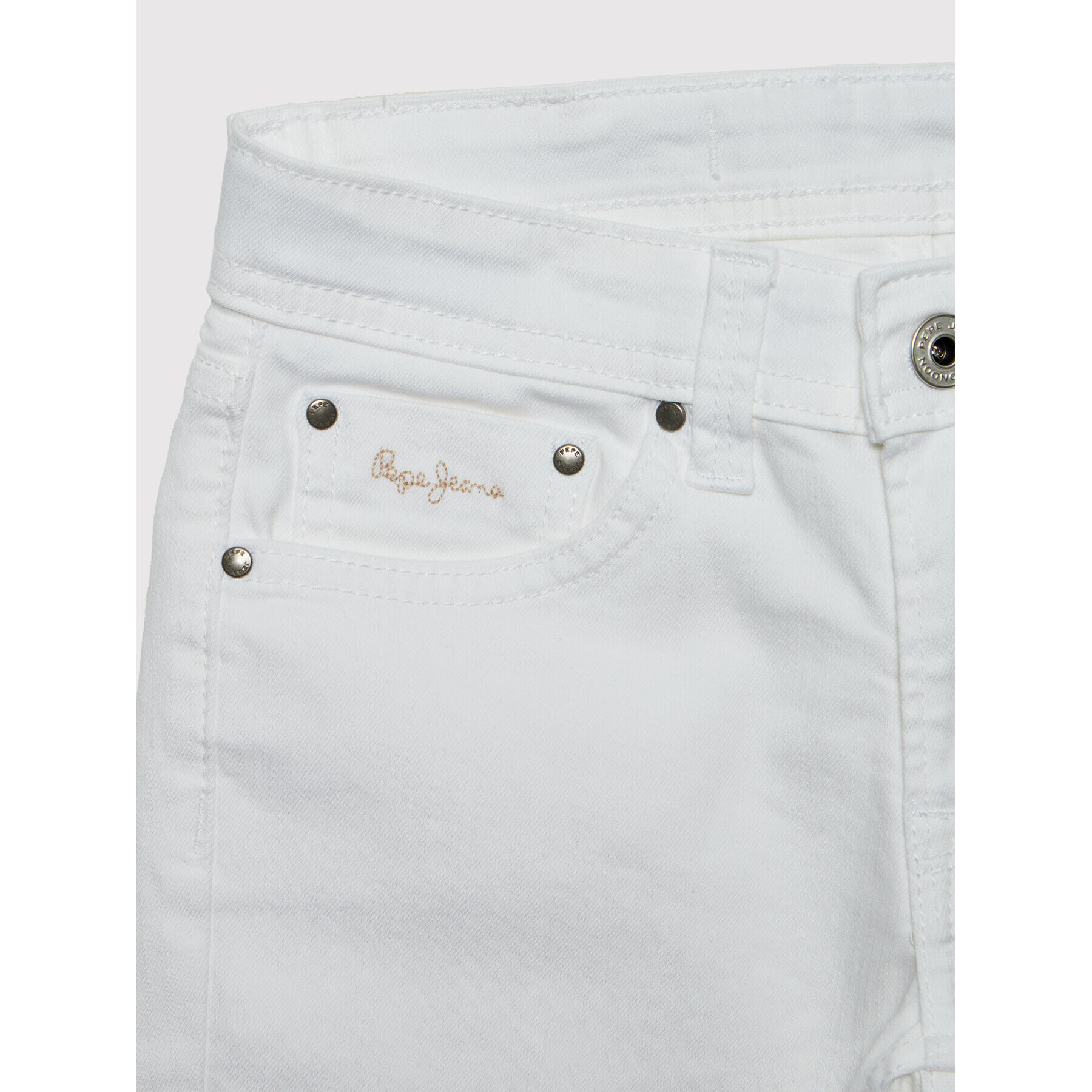 Pepe Jeans Jeans kratke hlače Becket PB800692 Bela Slim Fit - Pepit.si