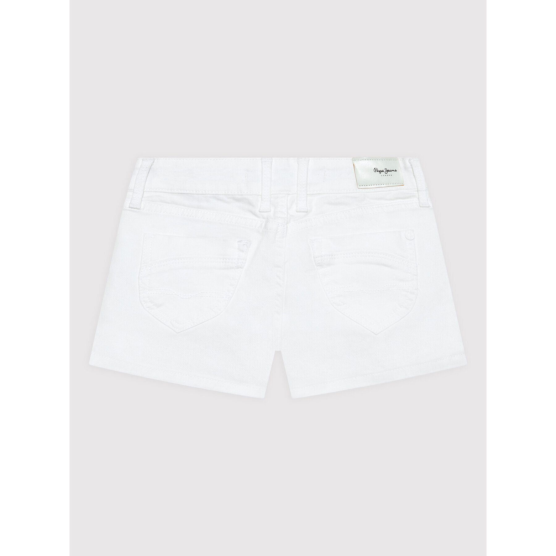 Pepe Jeans Jeans kratke hlače Foxtail PG800782 Bela Regular Fit - Pepit.si