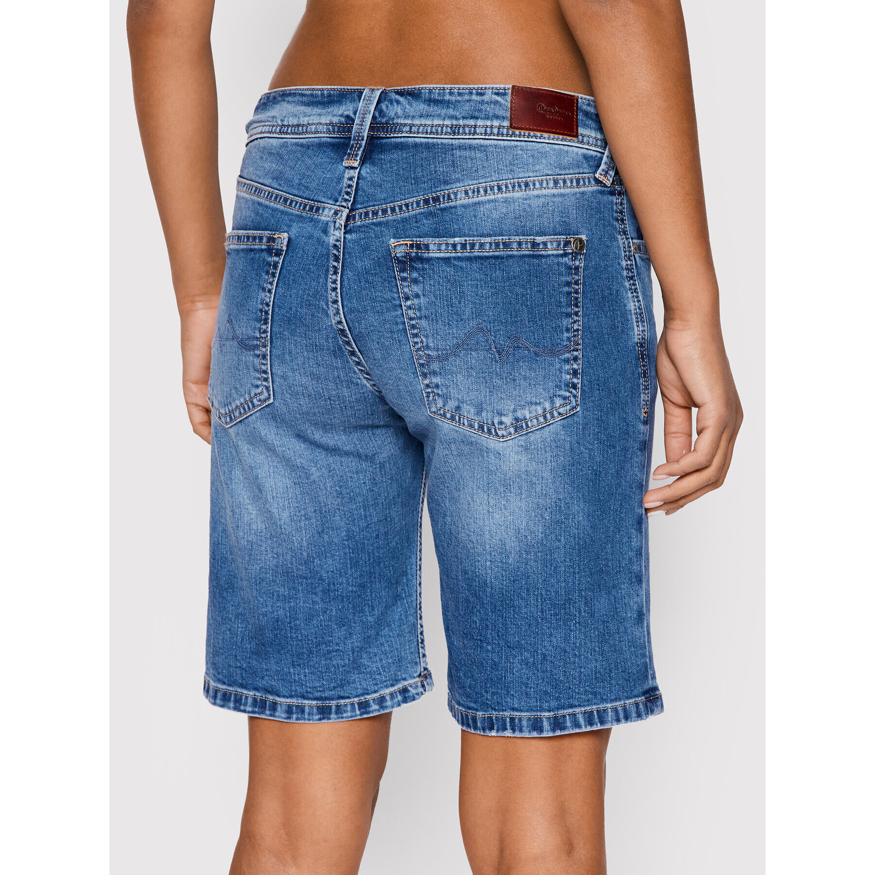 Pepe Jeans Jeans kratke hlače Poppy PL801000 Modra Regular Fit - Pepit.si