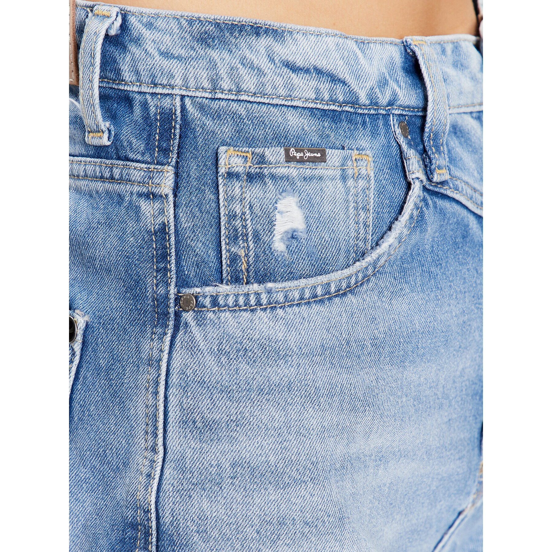 Pepe Jeans Jeans kratke hlače Rachel Short PL801001RG4 Modra Regular Fit - Pepit.si