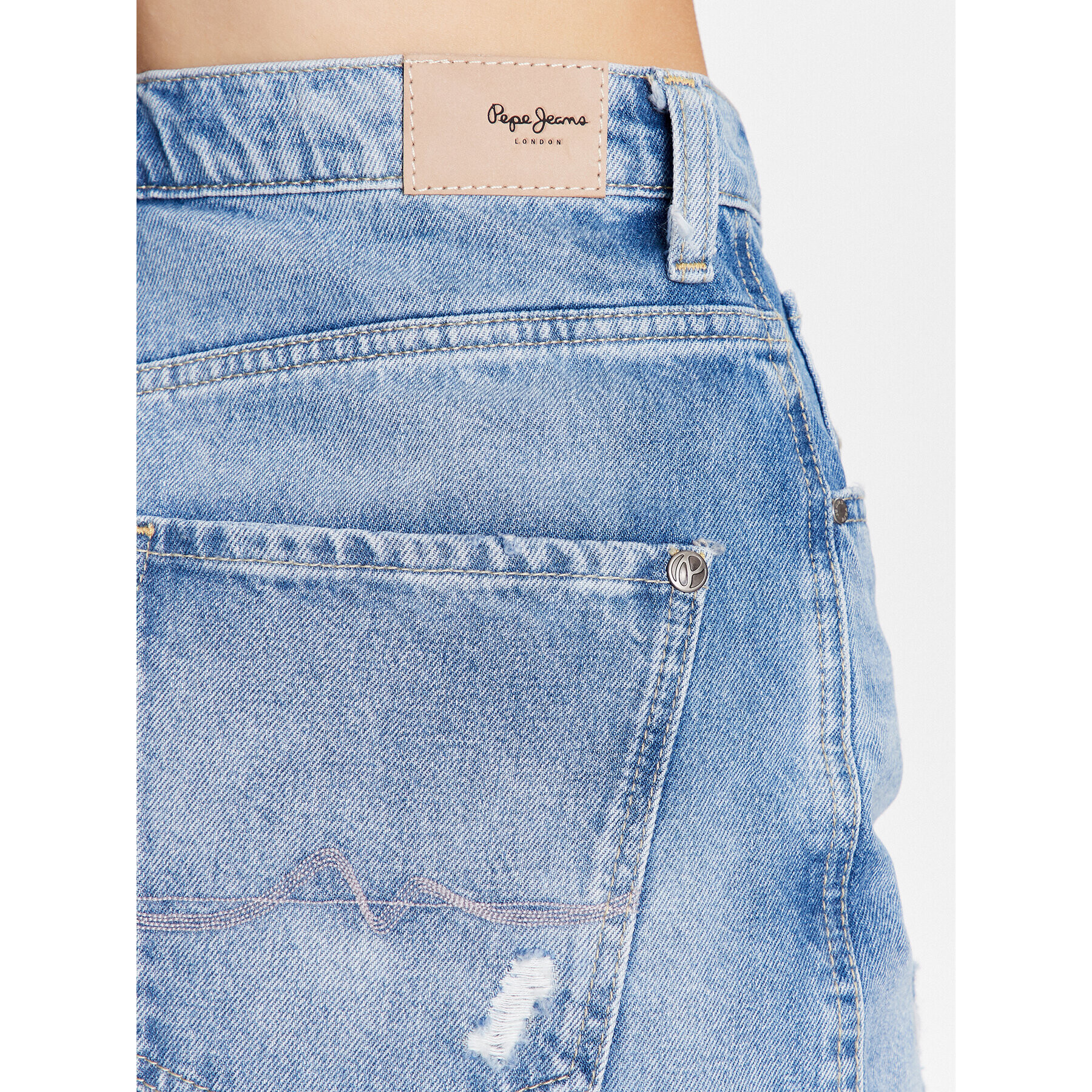 Pepe Jeans Jeans kratke hlače Rachel Short PL801001RG4 Modra Regular Fit - Pepit.si