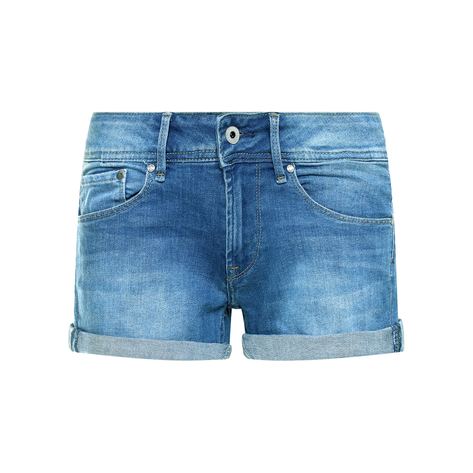 Pepe Jeans Jeans kratke hlače Siouxie PL800685 Modra Regular Fit - Pepit.si