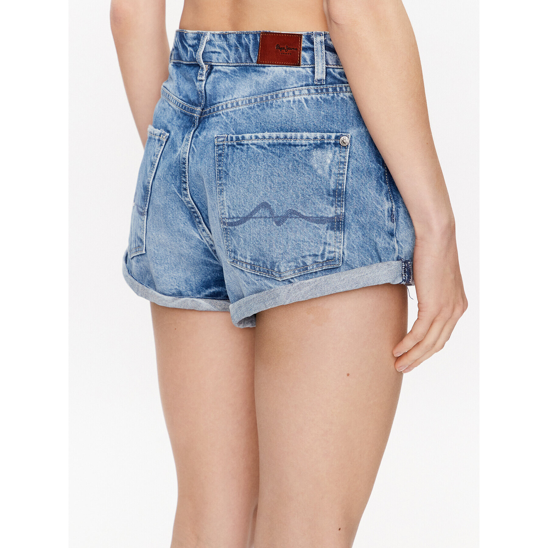 Pepe Jeans Jeans kratke hlače Suzie PL801003WU3 Modra Regular Fit - Pepit.si