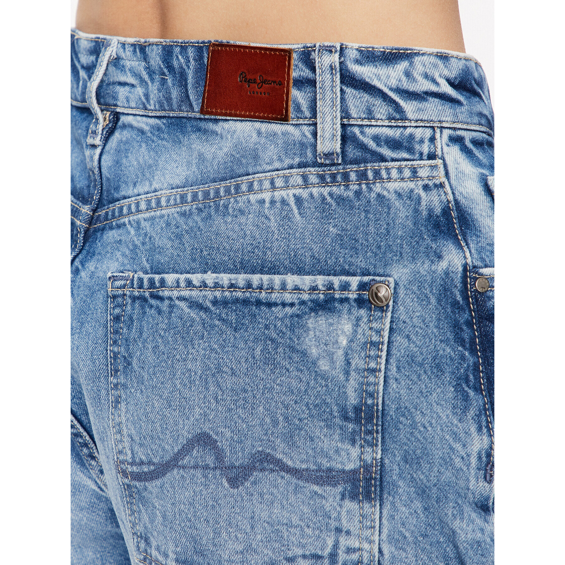 Pepe Jeans Jeans kratke hlače Suzie PL801003WU3 Modra Regular Fit - Pepit.si