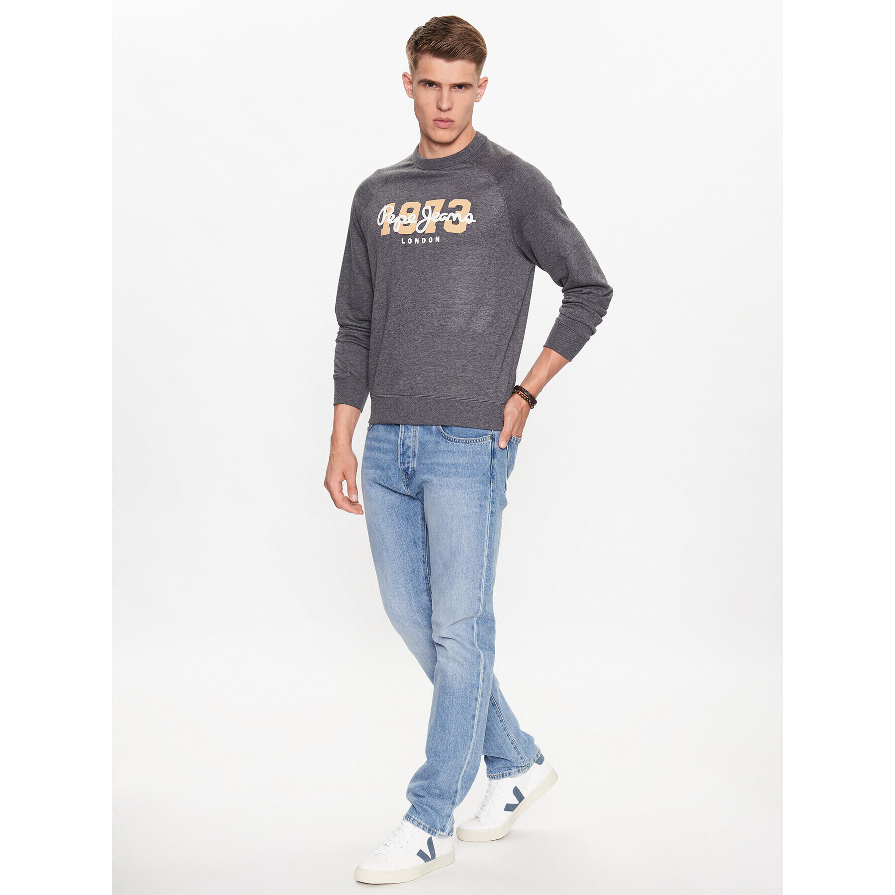 Pepe Jeans Jopa Meier PM582477 Siva Regular Fit - Pepit.si