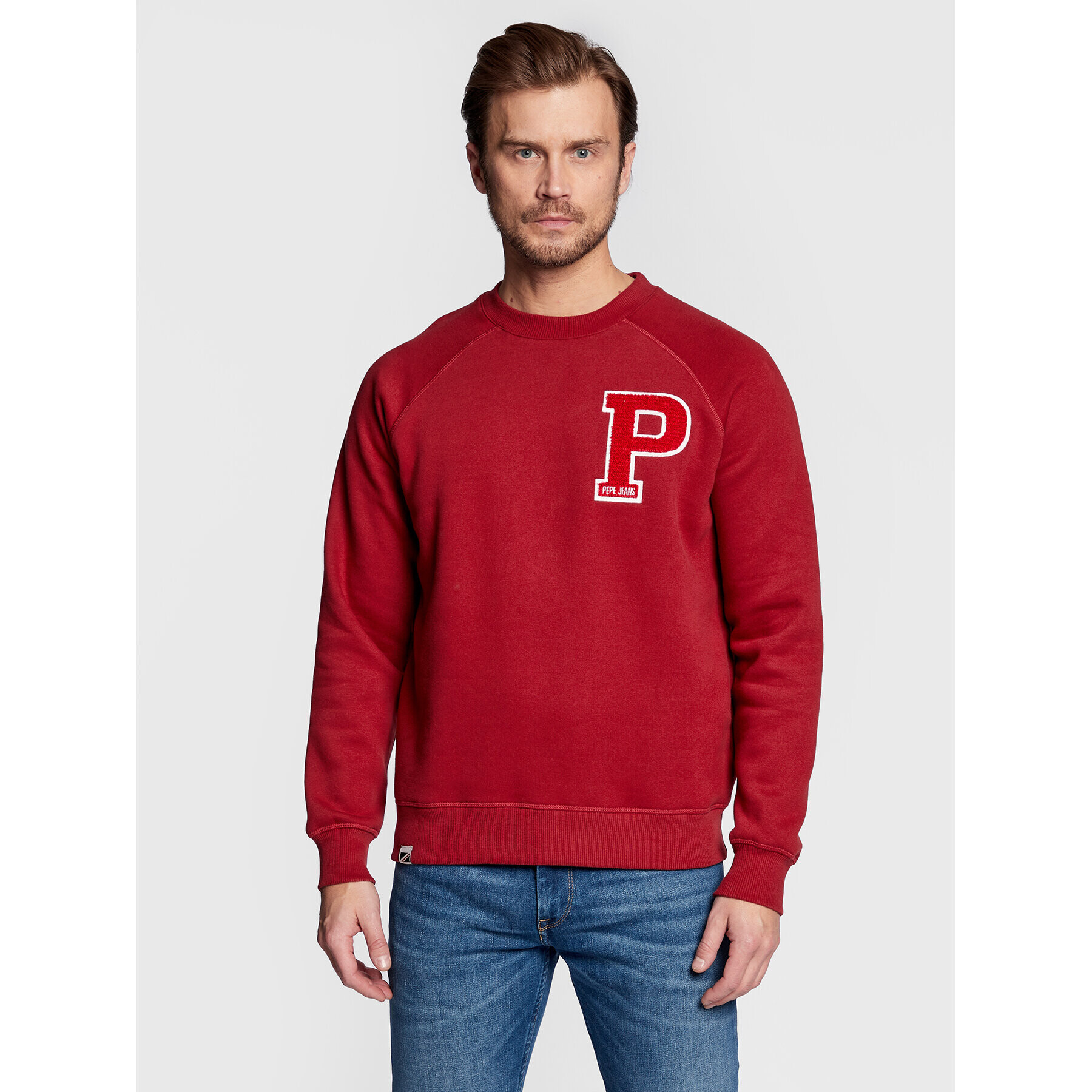 Pepe Jeans Jopa Pike PM582276 Bordo rdeča Regular Fit - Pepit.si