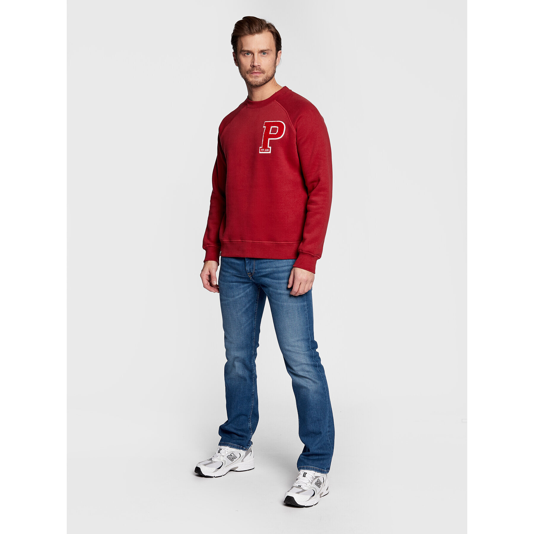 Pepe Jeans Jopa Pike PM582276 Bordo rdeča Regular Fit - Pepit.si