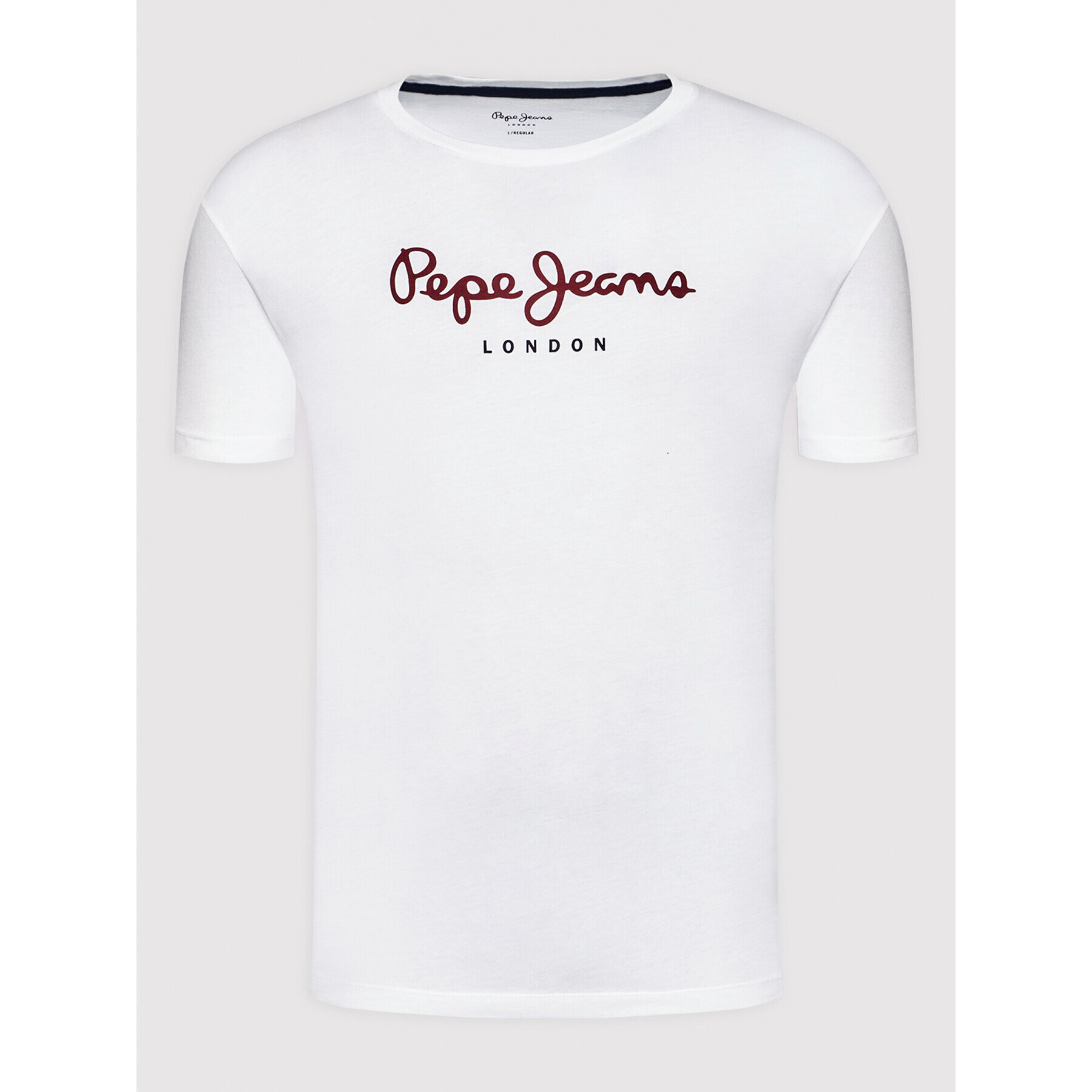 Pepe Jeans Majica Eggo PM508208 Bela Regular Fit - Pepit.si