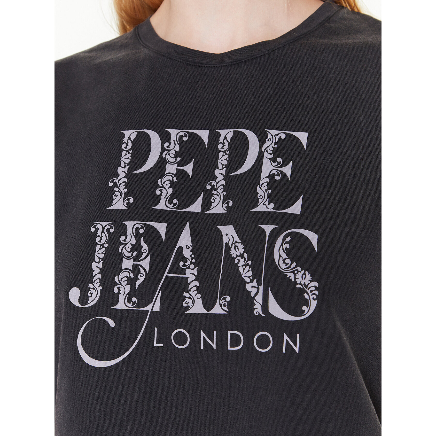 Pepe Jeans Majica Linda PL505385 Siva Boxy Fit - Pepit.si