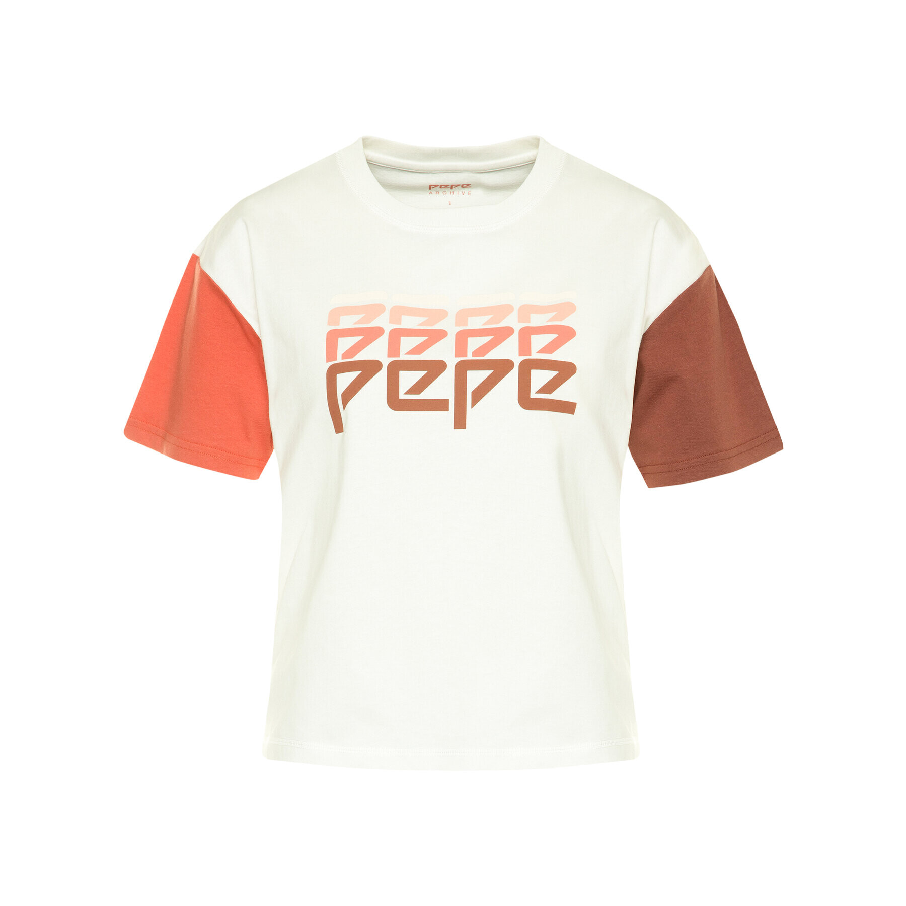 Pepe Jeans Majica Penelope PL504480 Bela Regular Fit - Pepit.si