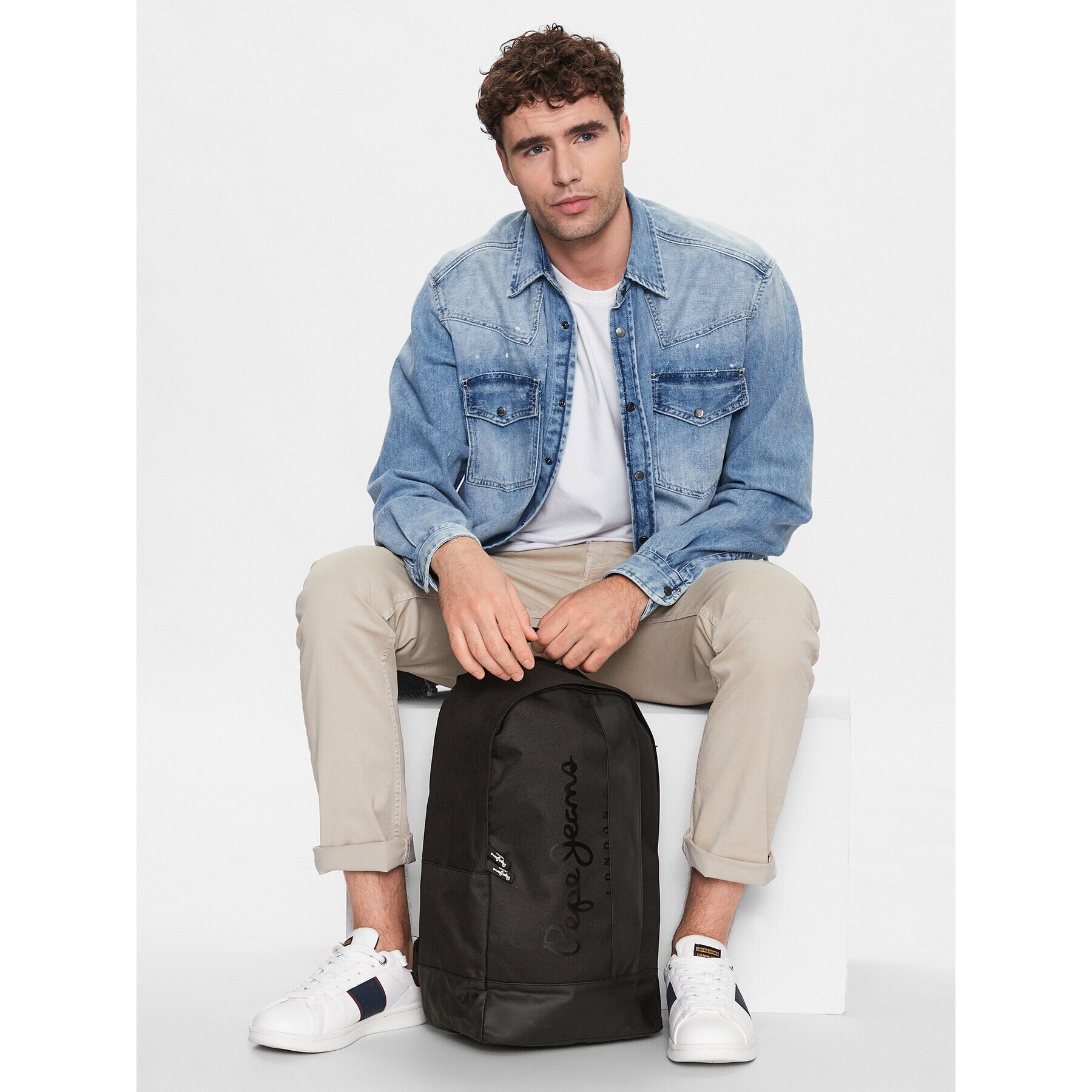 Pepe Jeans Nahrbtnik Owen Backpack PM030700 Črna - Pepit.si