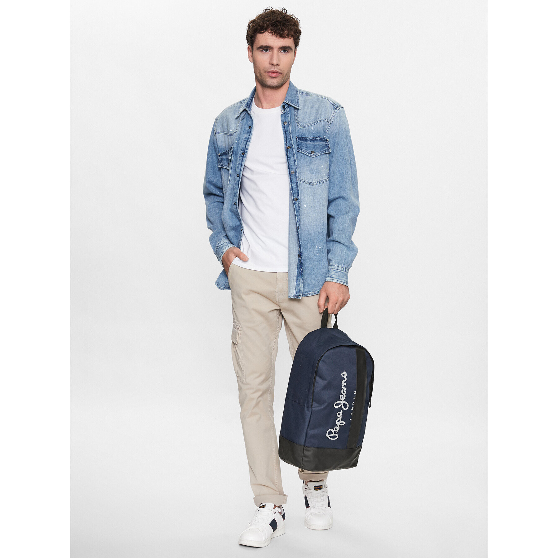 Pepe Jeans Nahrbtnik Owen Backpack PM030700 Mornarsko modra - Pepit.si