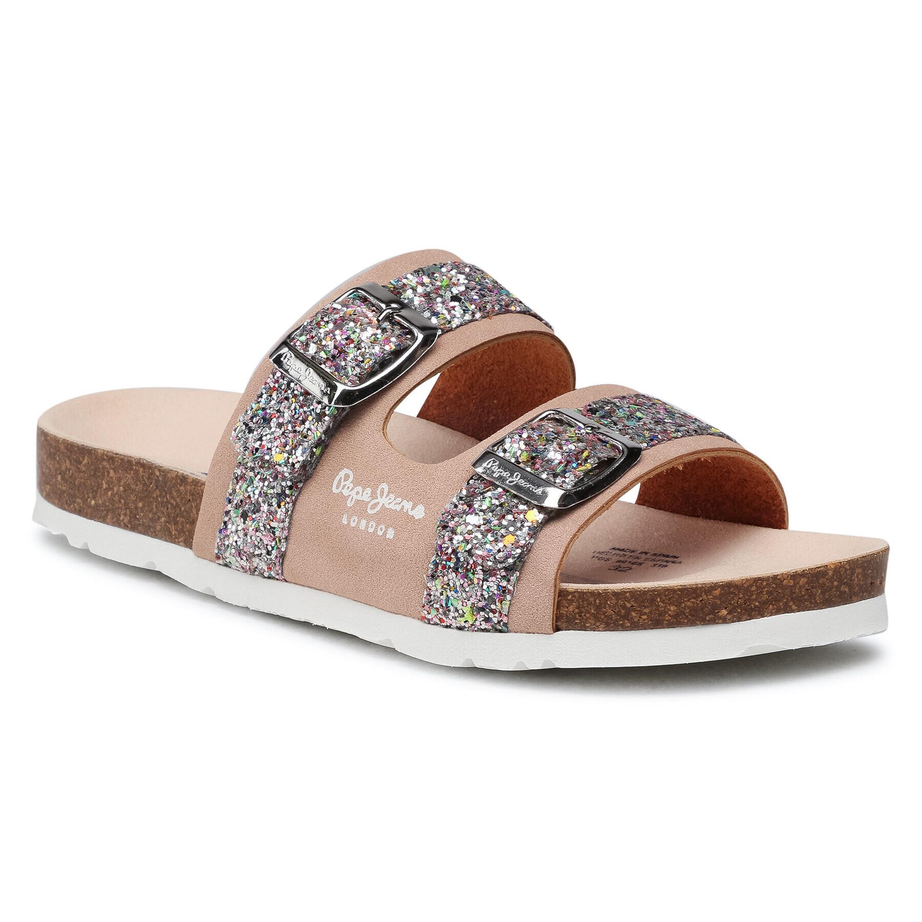 Pepe Jeans Natikači Bio Pala Glitter PGS90168 Bež - Pepit.si