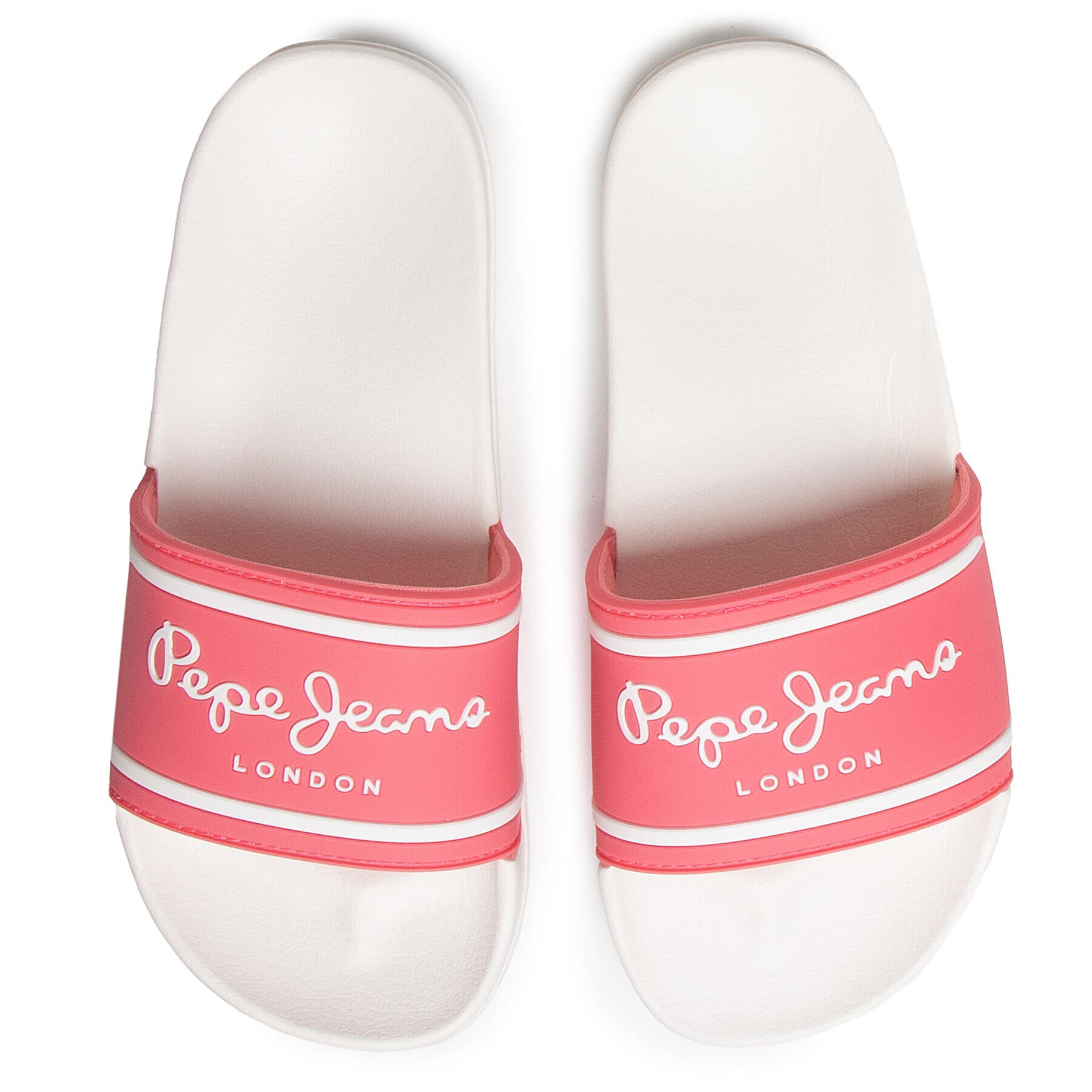 Pepe Jeans Natikači Slider Logo Girl PGS70031 Roza - Pepit.si