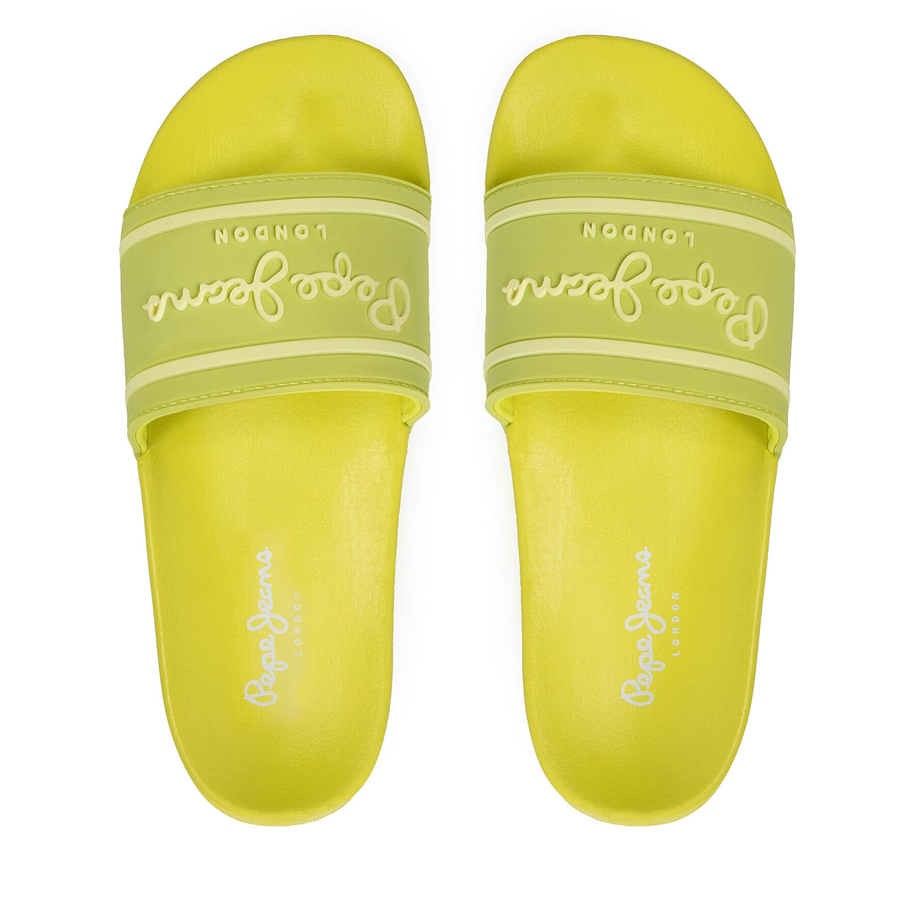 Pepe Jeans Natikači Slider Logo Woman PLS70112 Zelena - Pepit.si