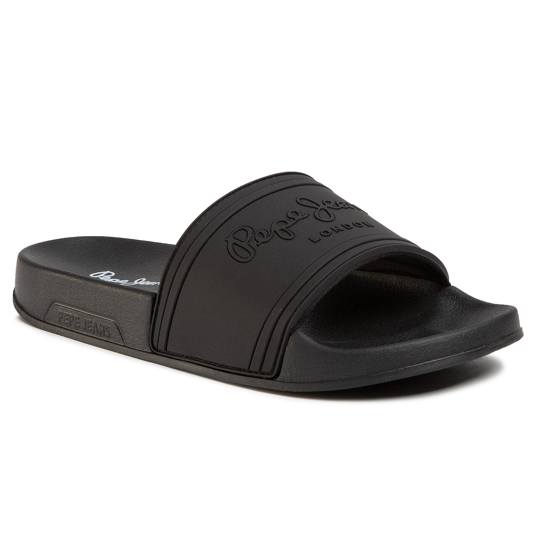 Pepe Jeans Natikači Slider Unisex PLS70081 Črna - Pepit.si