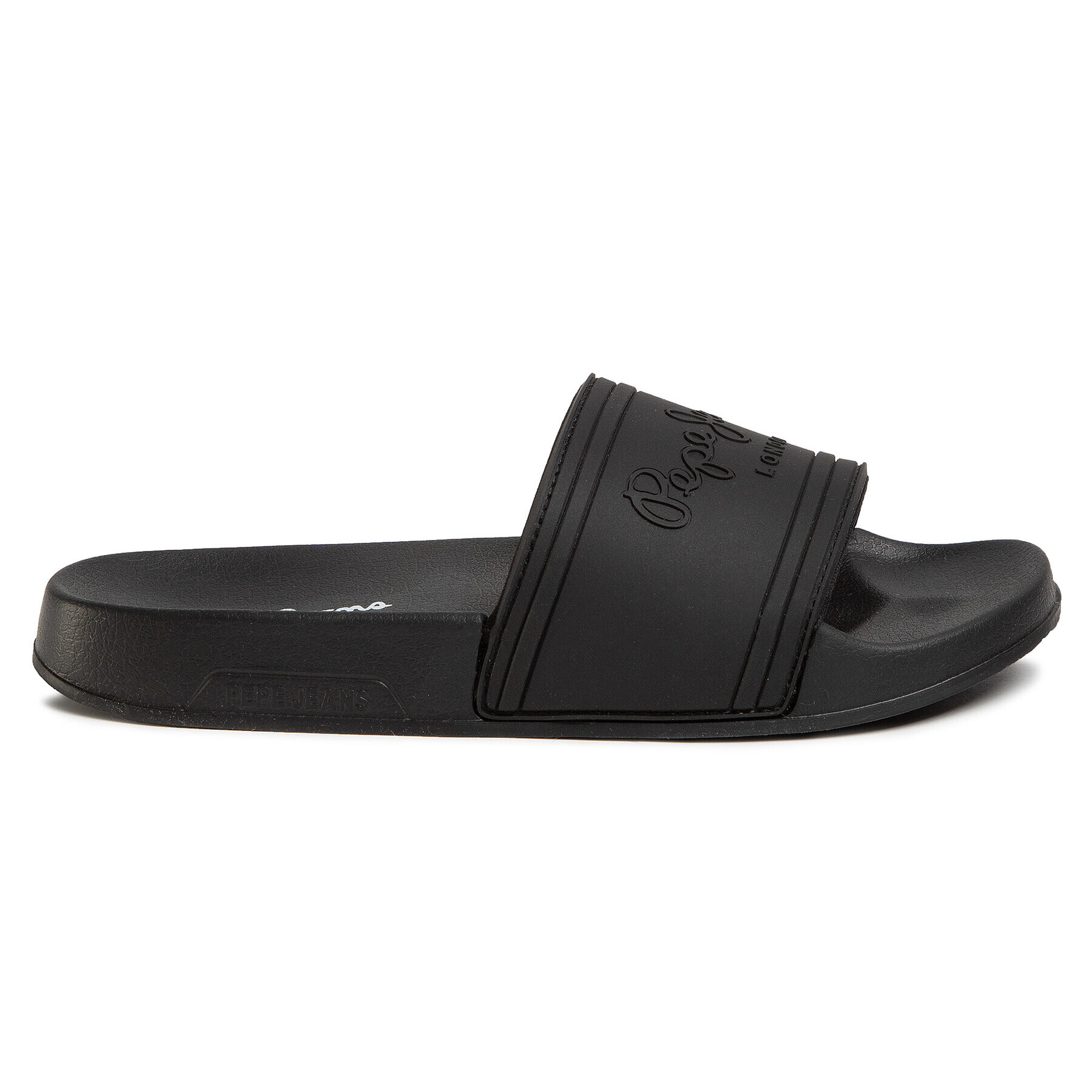 Pepe Jeans Natikači Slider Unisex PLS70081 Črna - Pepit.si