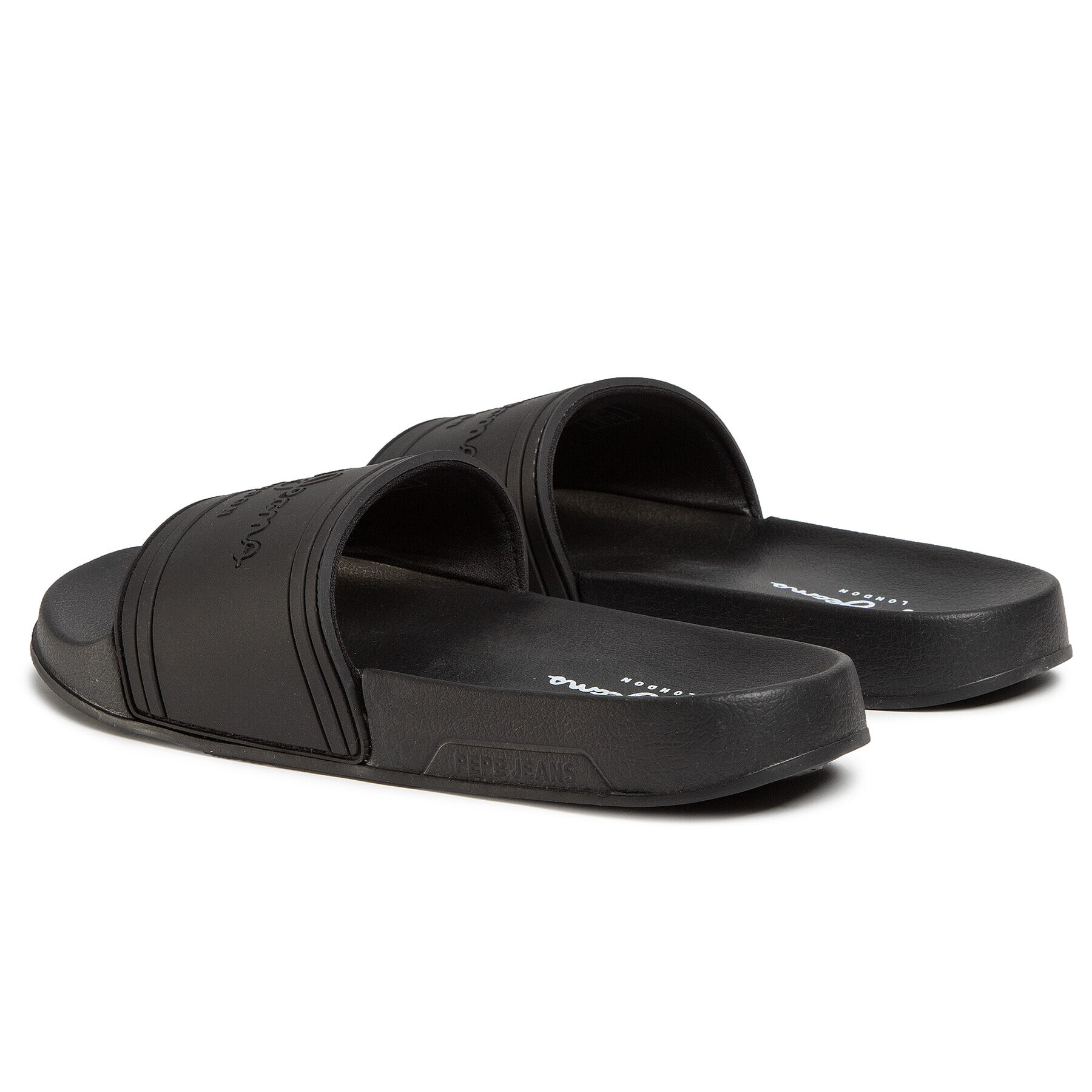 Pepe Jeans Natikači Slider Unisex PLS70081 Črna - Pepit.si