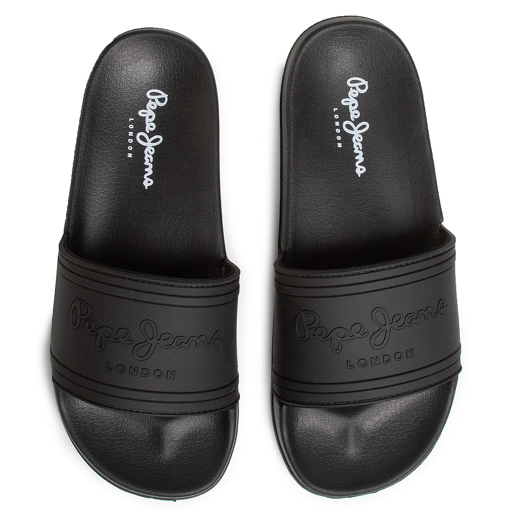 Pepe Jeans Natikači Slider Unisex PLS70081 Črna - Pepit.si