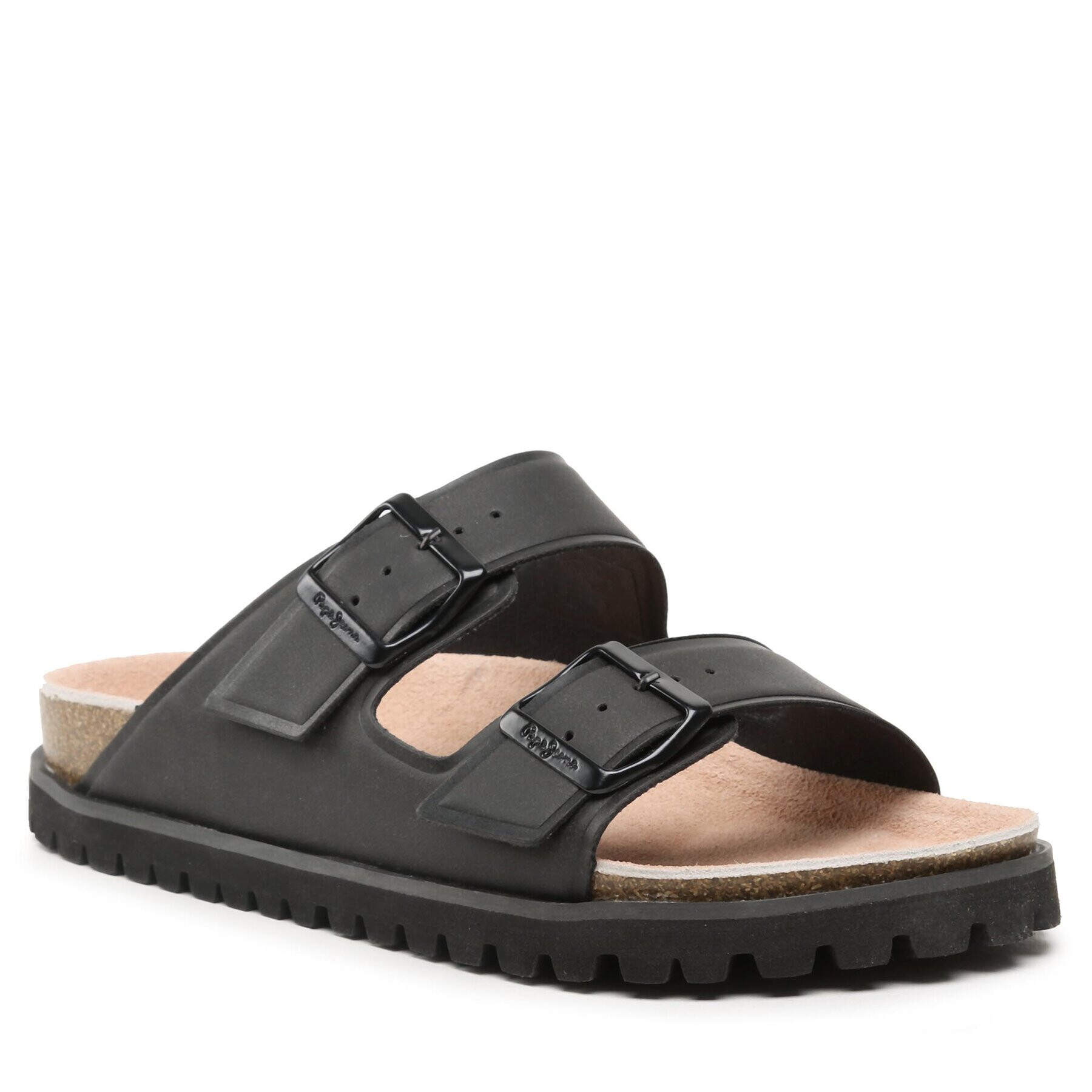 Pepe Jeans Natikači Urban Sandal Basic Cork W PLS90600 Črna - Pepit.si