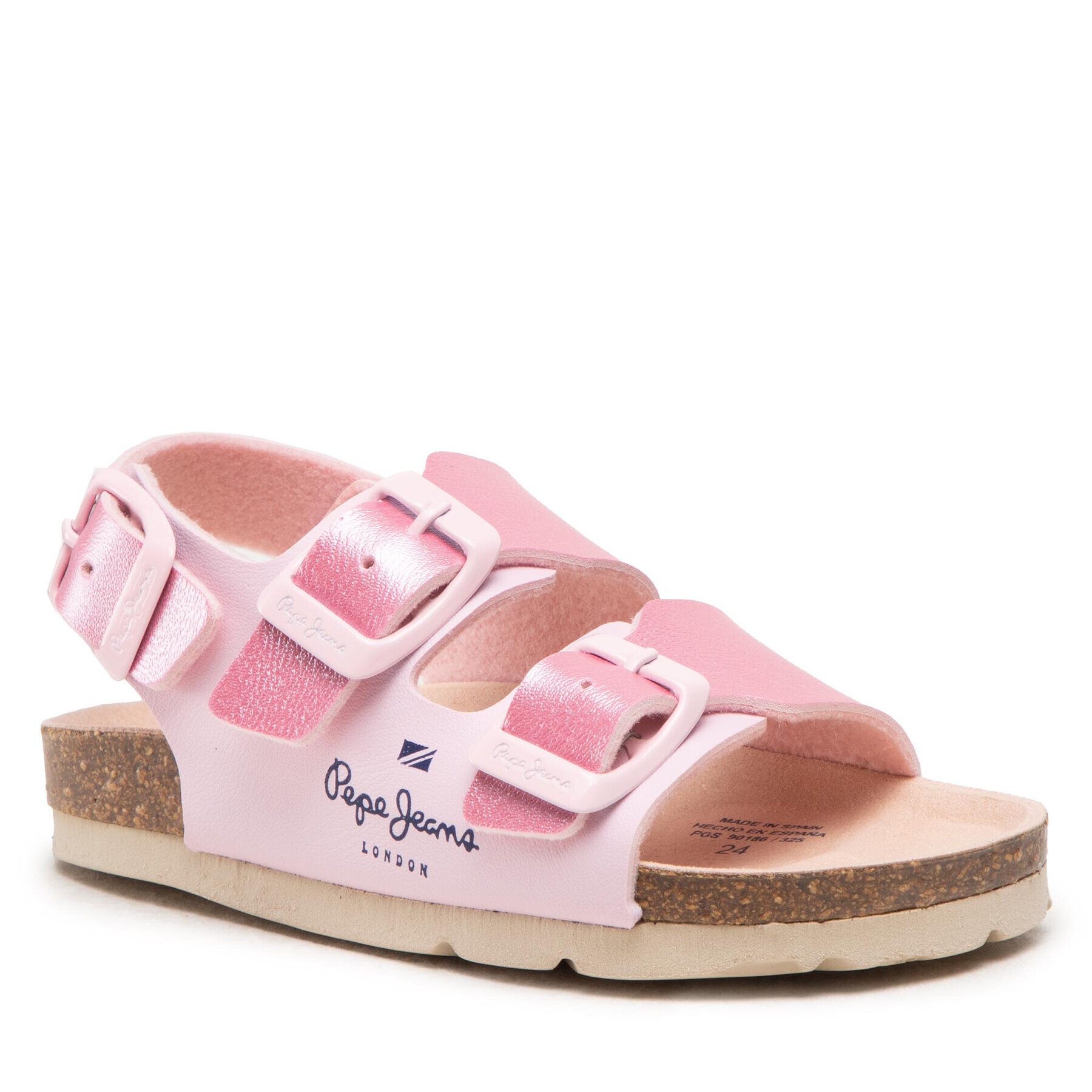 Pepe Jeans Sandali Bio Corp Girl PGS90186 Roza - Pepit.si