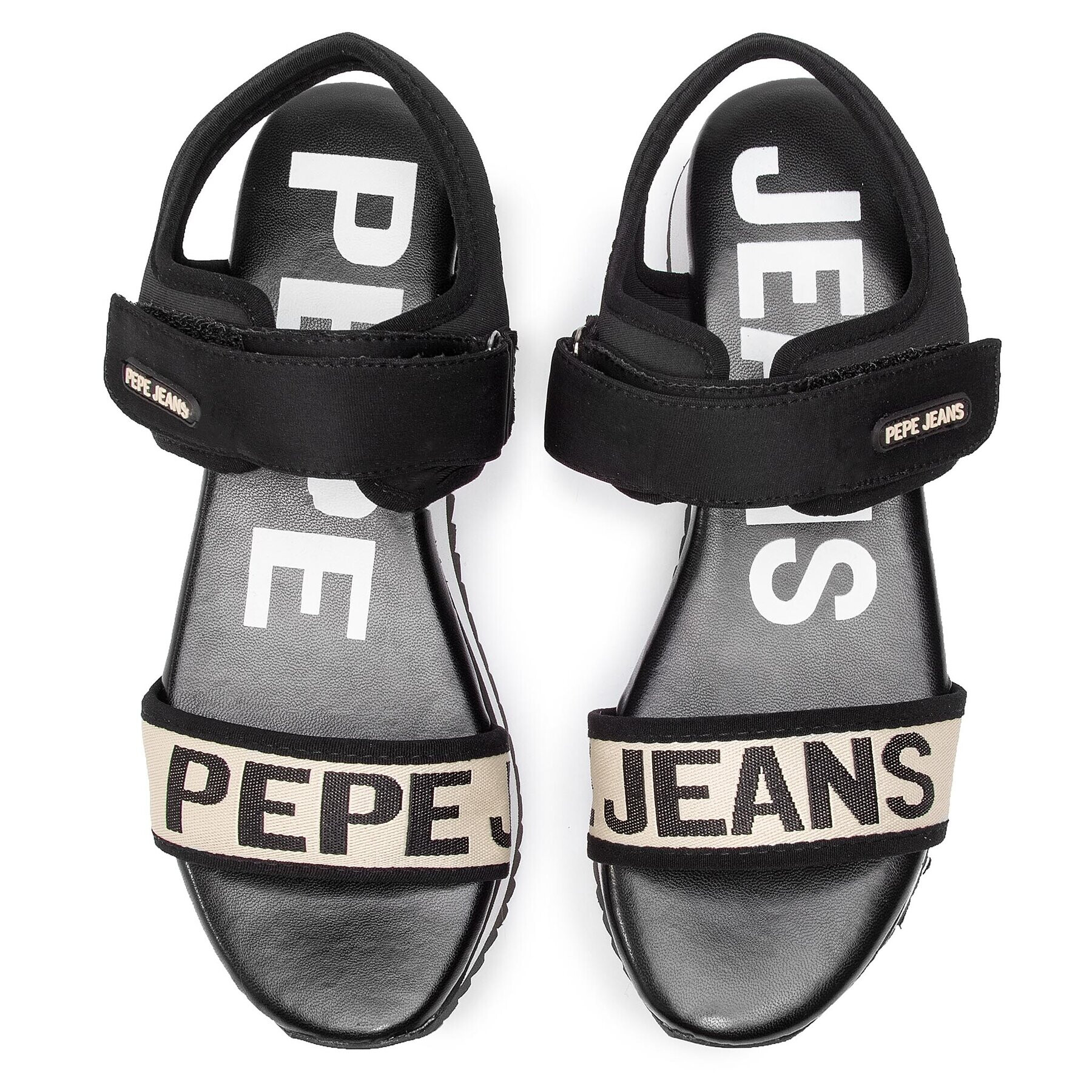 Pepe Jeans Sandali Fuji Mania PLS90394 Črna - Pepit.si