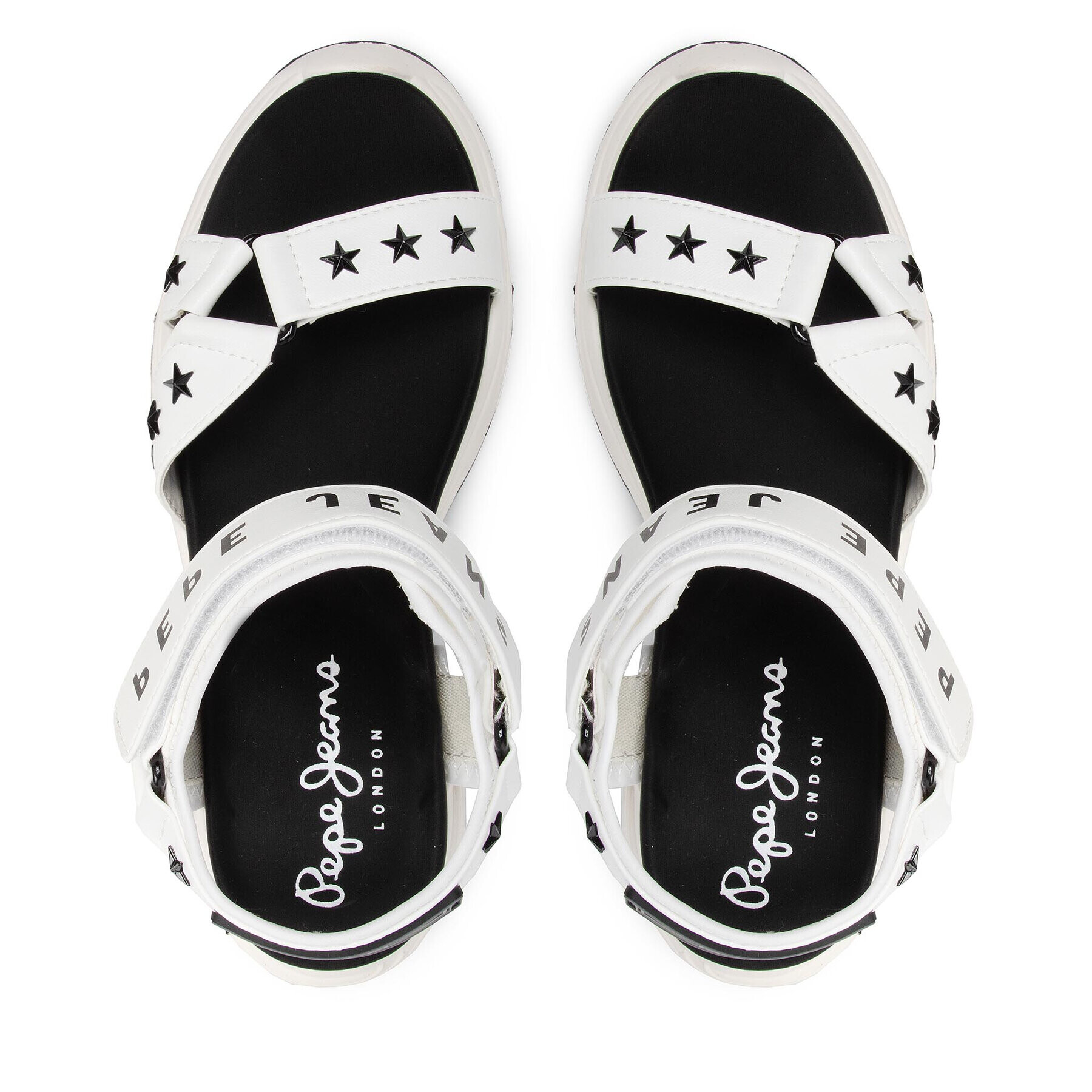 Pepe Jeans Sandali Grub Star PLS90567 Bela - Pepit.si