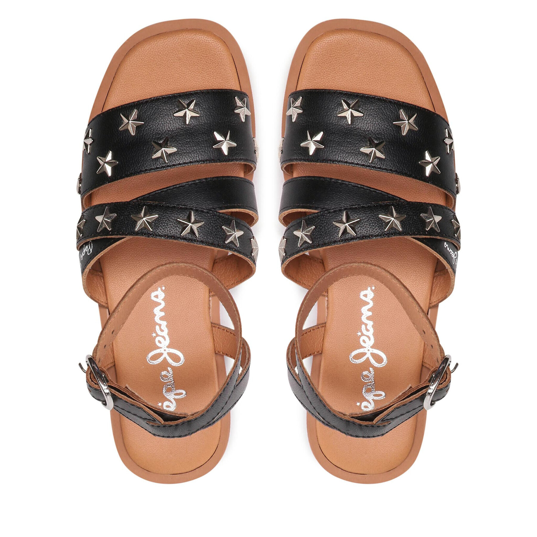 Pepe Jeans Sandali Irma Studs PGS90176 Črna - Pepit.si