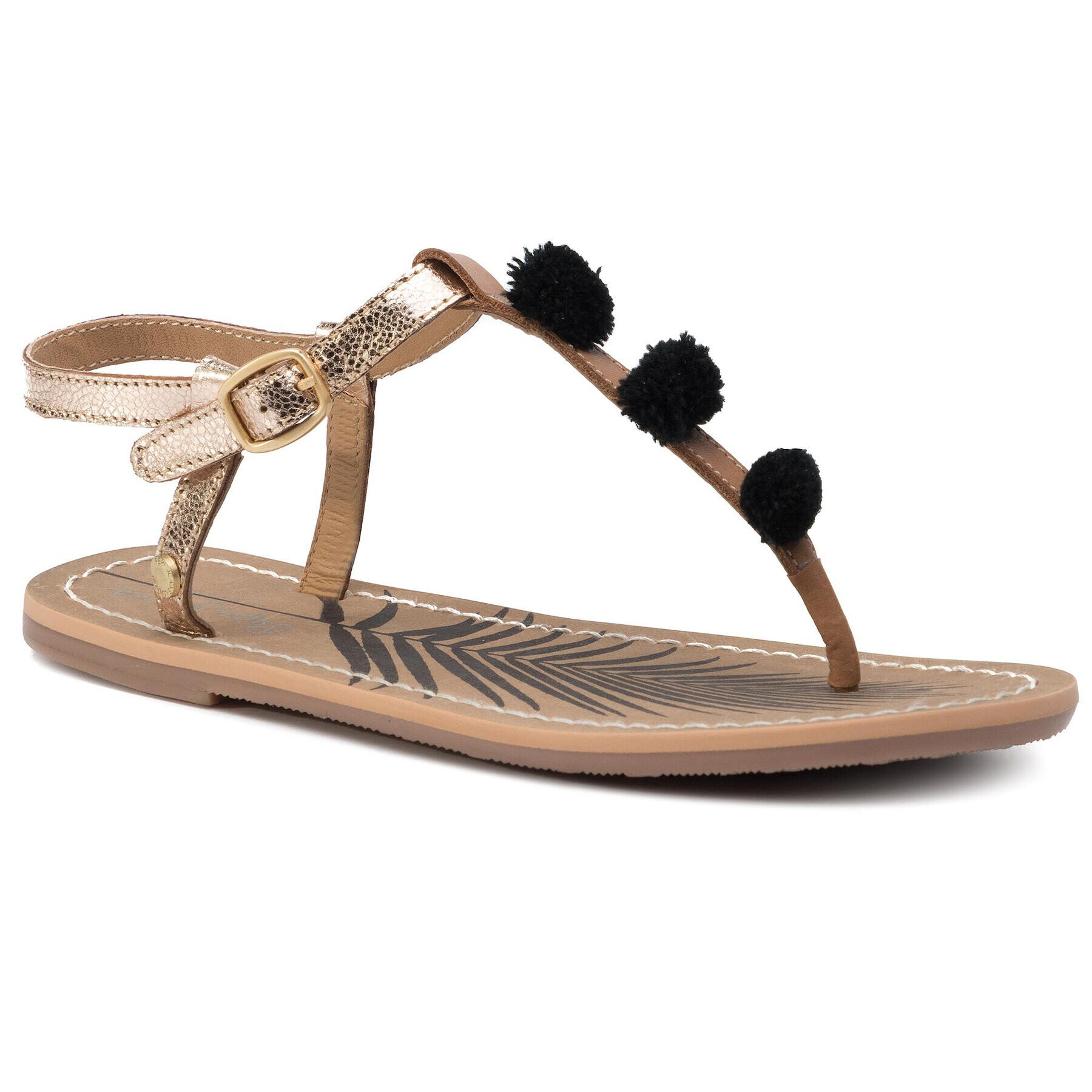 Pepe Jeans Sandali Malibu Fun Basic PLS90409099 Zlata - Pepit.si