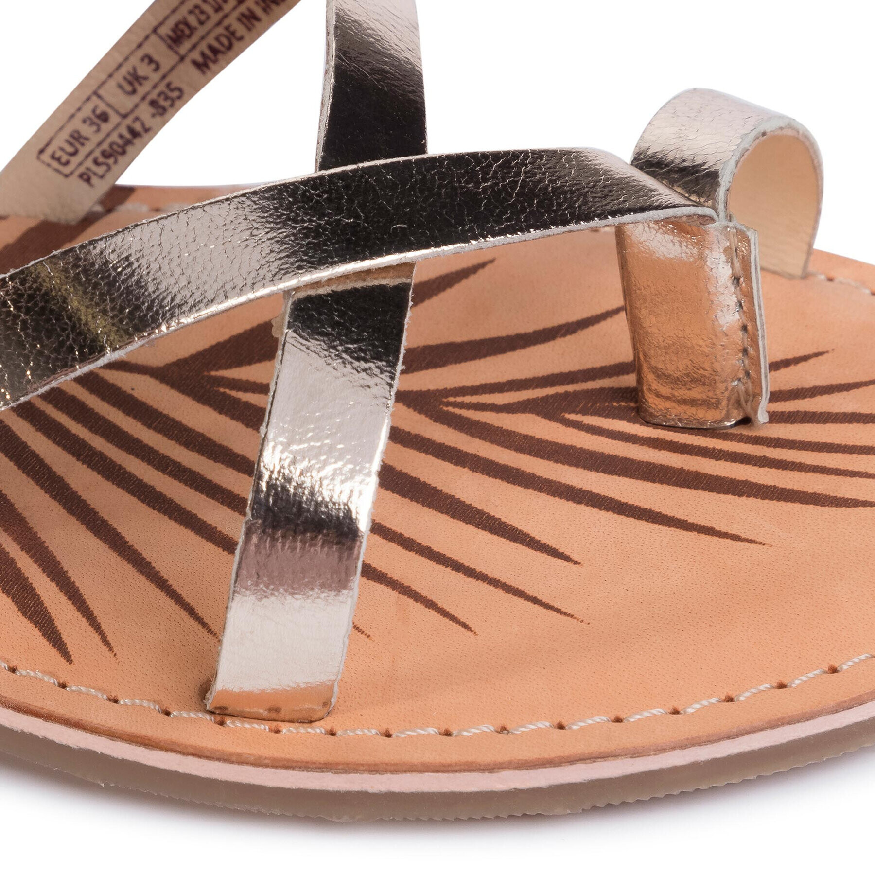 Pepe Jeans Sandali March Basic Metal PLS90442 Zlata - Pepit.si