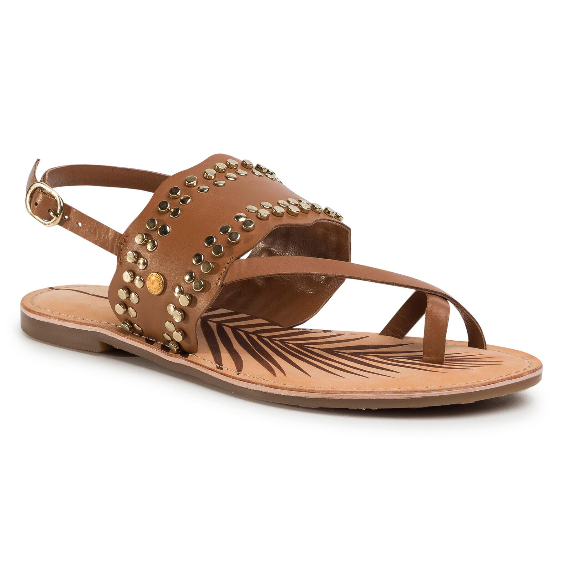 Pepe Jeans Sandali March Studs PLS90447 Rjava - Pepit.si