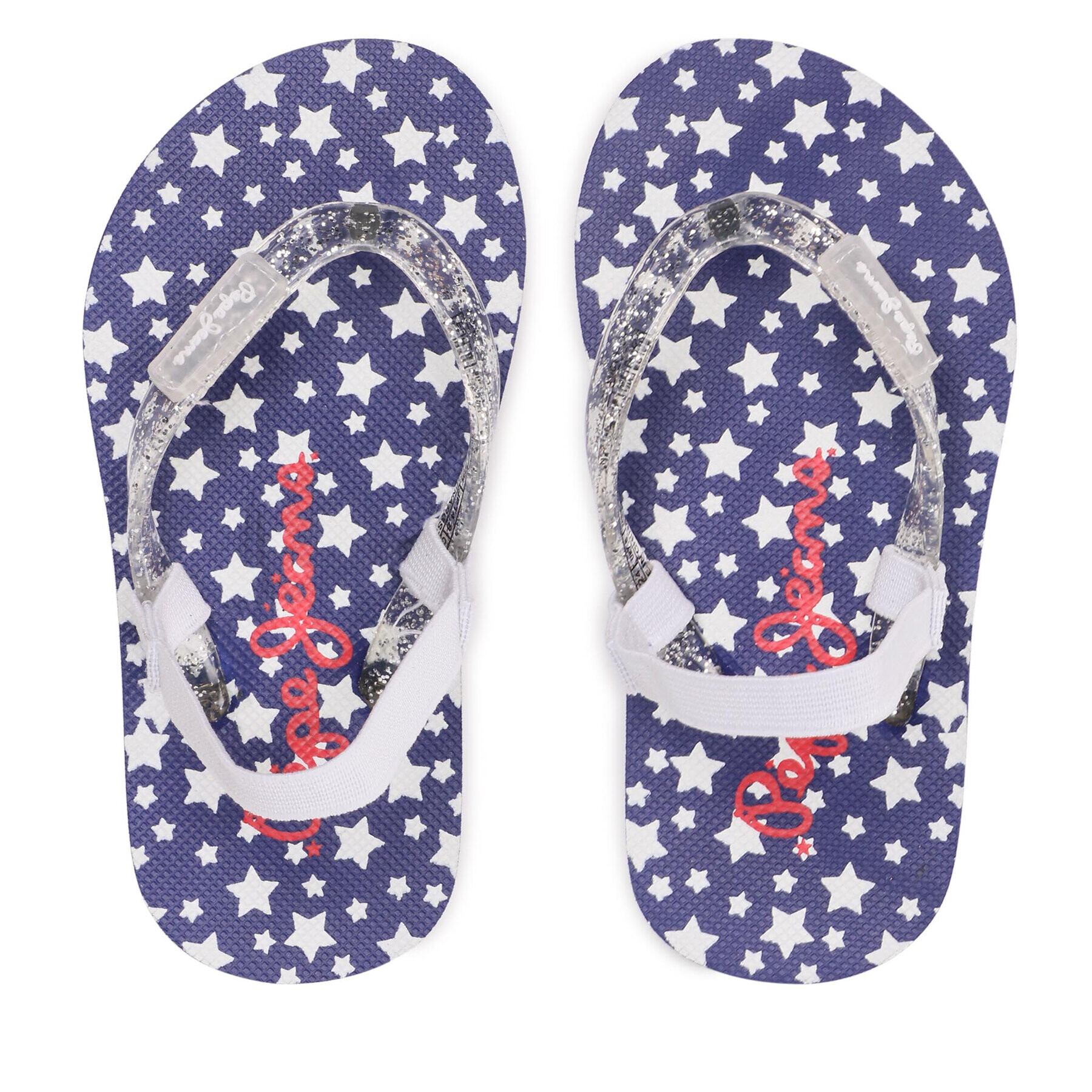 Pepe Jeans Sandali Peach Stars Kids PGS70044 Bela - Pepit.si