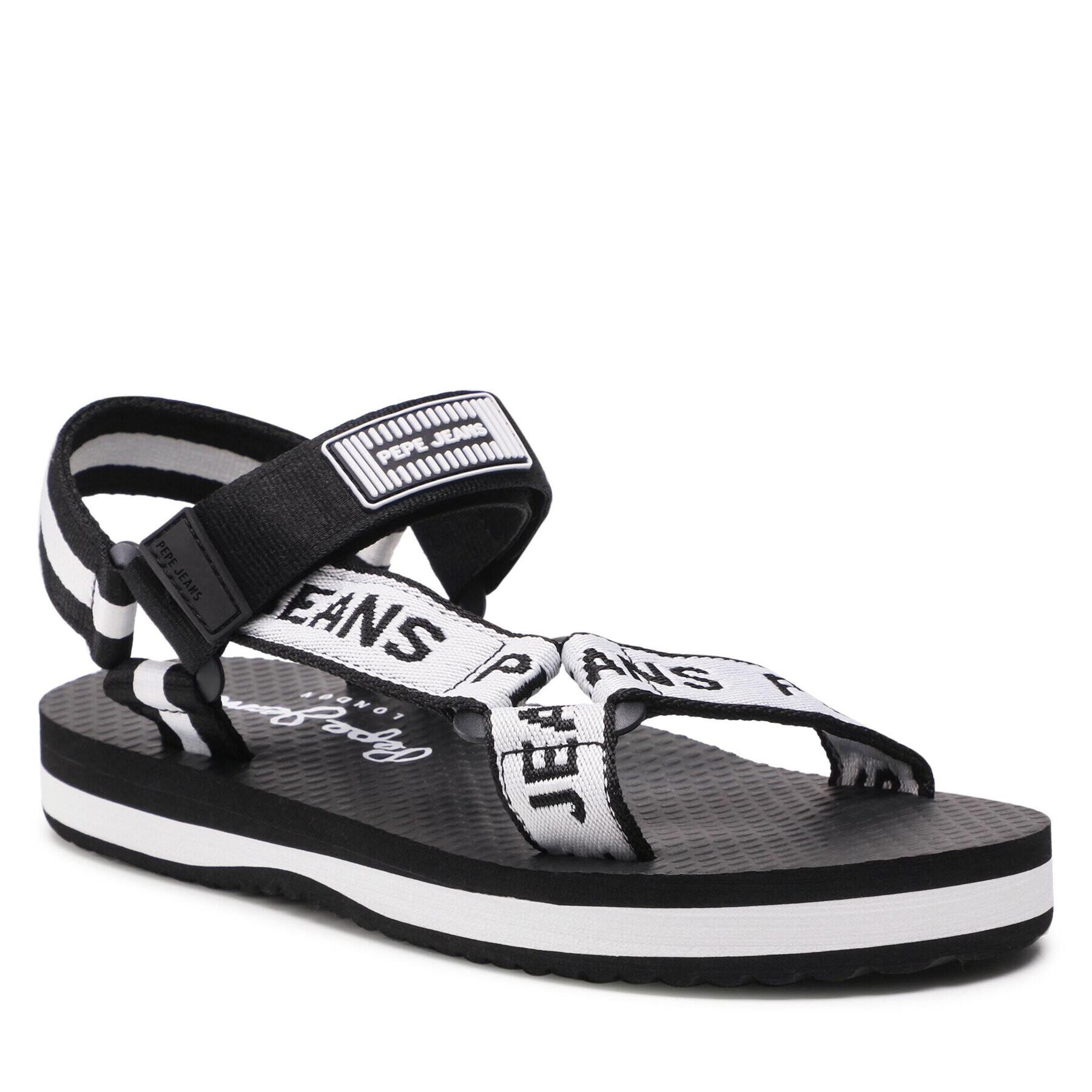 Pepe Jeans Sandali Pool W Logo PLS90510 Črna - Pepit.si