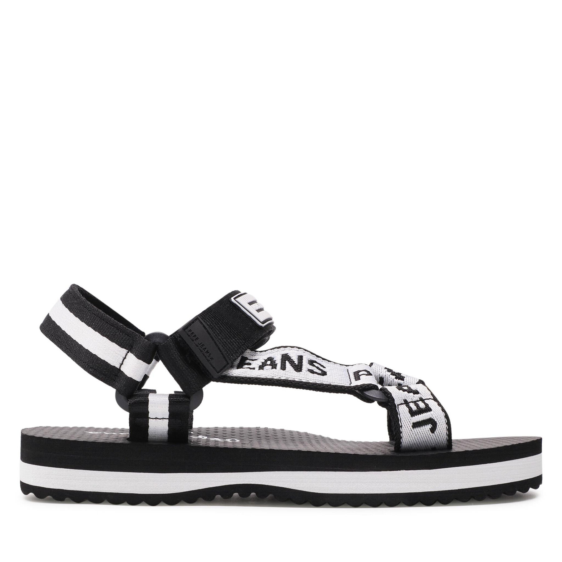 Pepe Jeans Sandali Pool W Logo PLS90510 Črna - Pepit.si