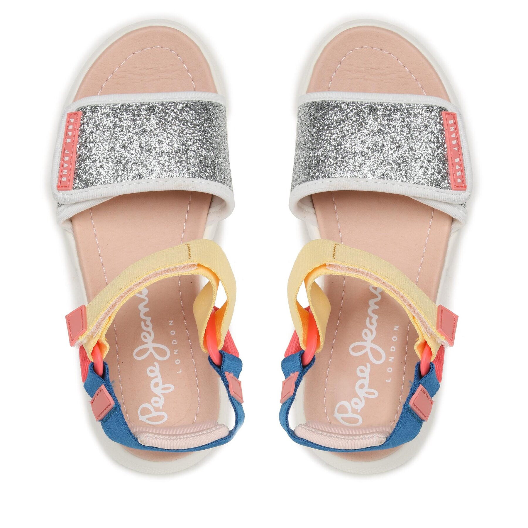 Pepe Jeans Sandali Ventura Sandal G PGS90190 Srebrna - Pepit.si