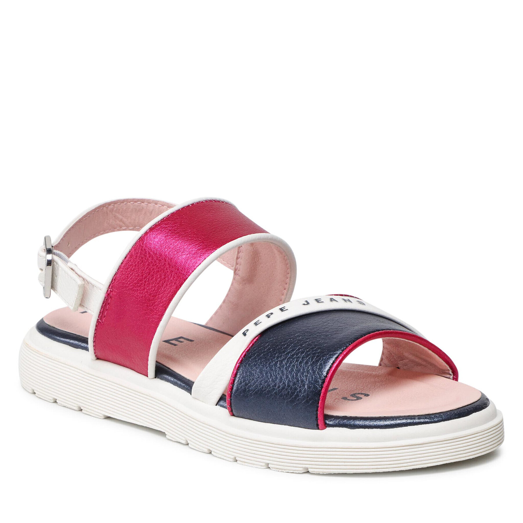 Pepe Jeans Sandali Wendy Logo PGS90183 Roza - Pepit.si