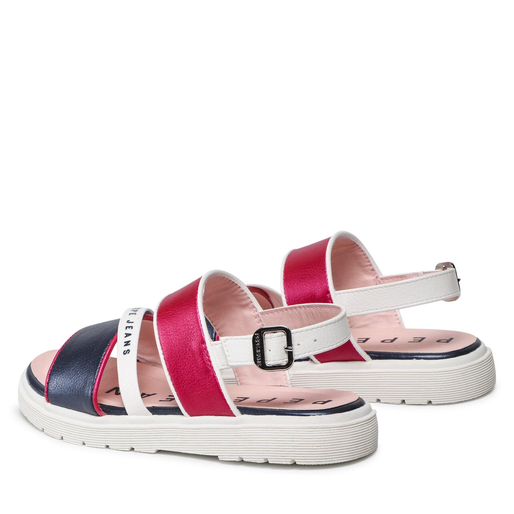 Pepe Jeans Sandali Wendy Logo PGS90183 Roza - Pepit.si