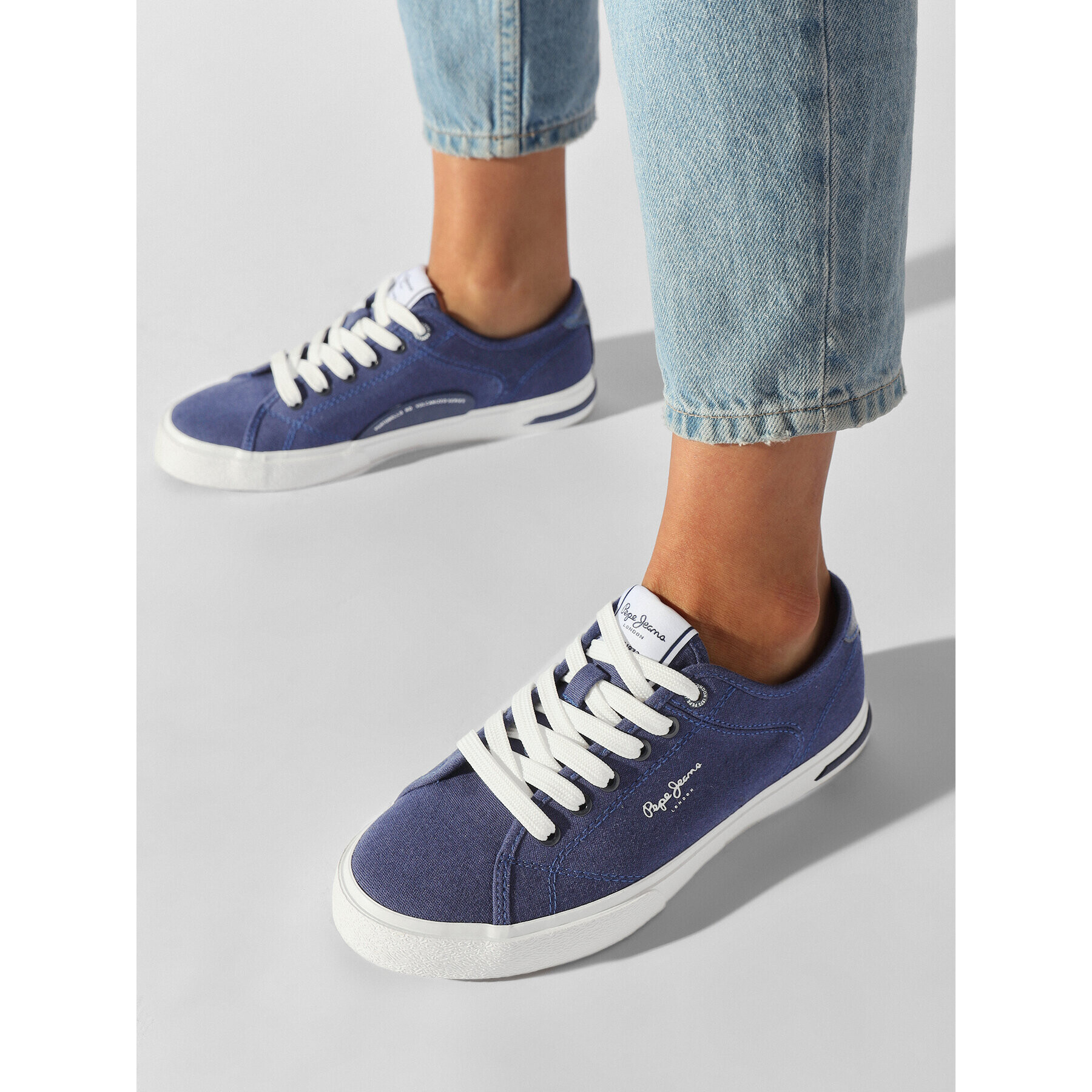 Pepe Jeans Tenis superge Kenton Road W PLS31440 Mornarsko modra - Pepit.si