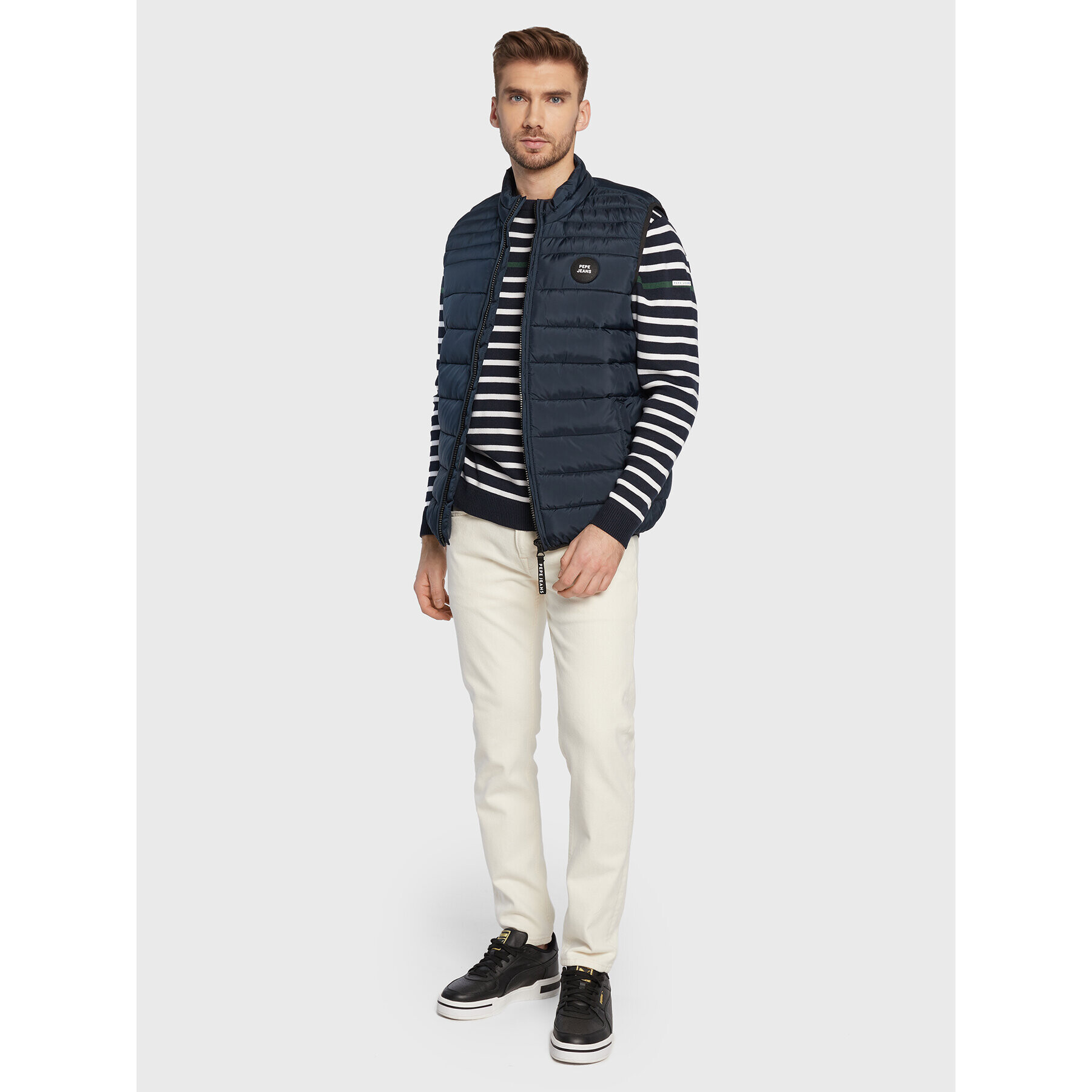 Pepe Jeans Telovnik Jack PM402590 Mornarsko modra Regular Fit - Pepit.si