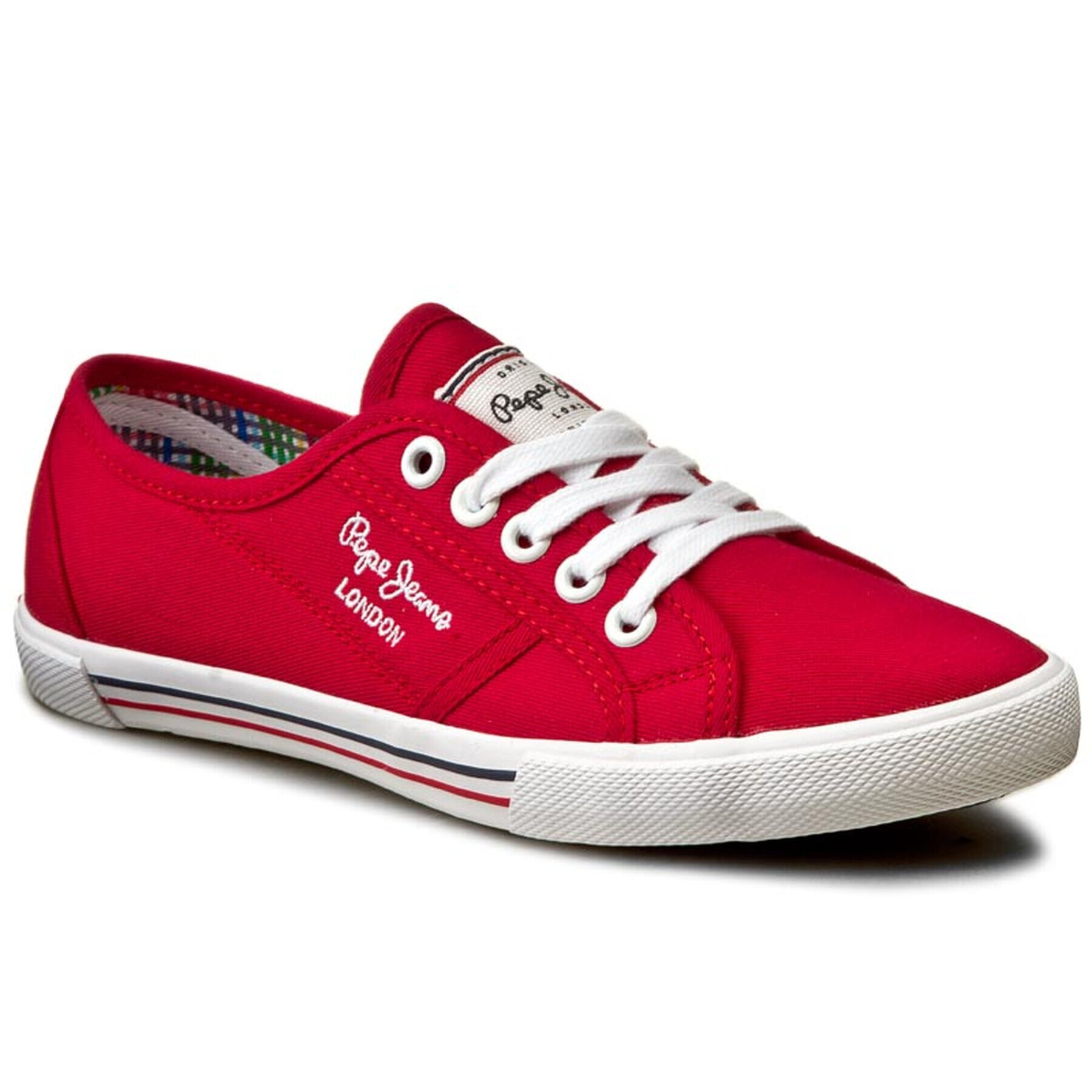 Pepe Jeans Tenis superge Aberlady Basic 17 PLS30500 Rdeča - Pepit.si