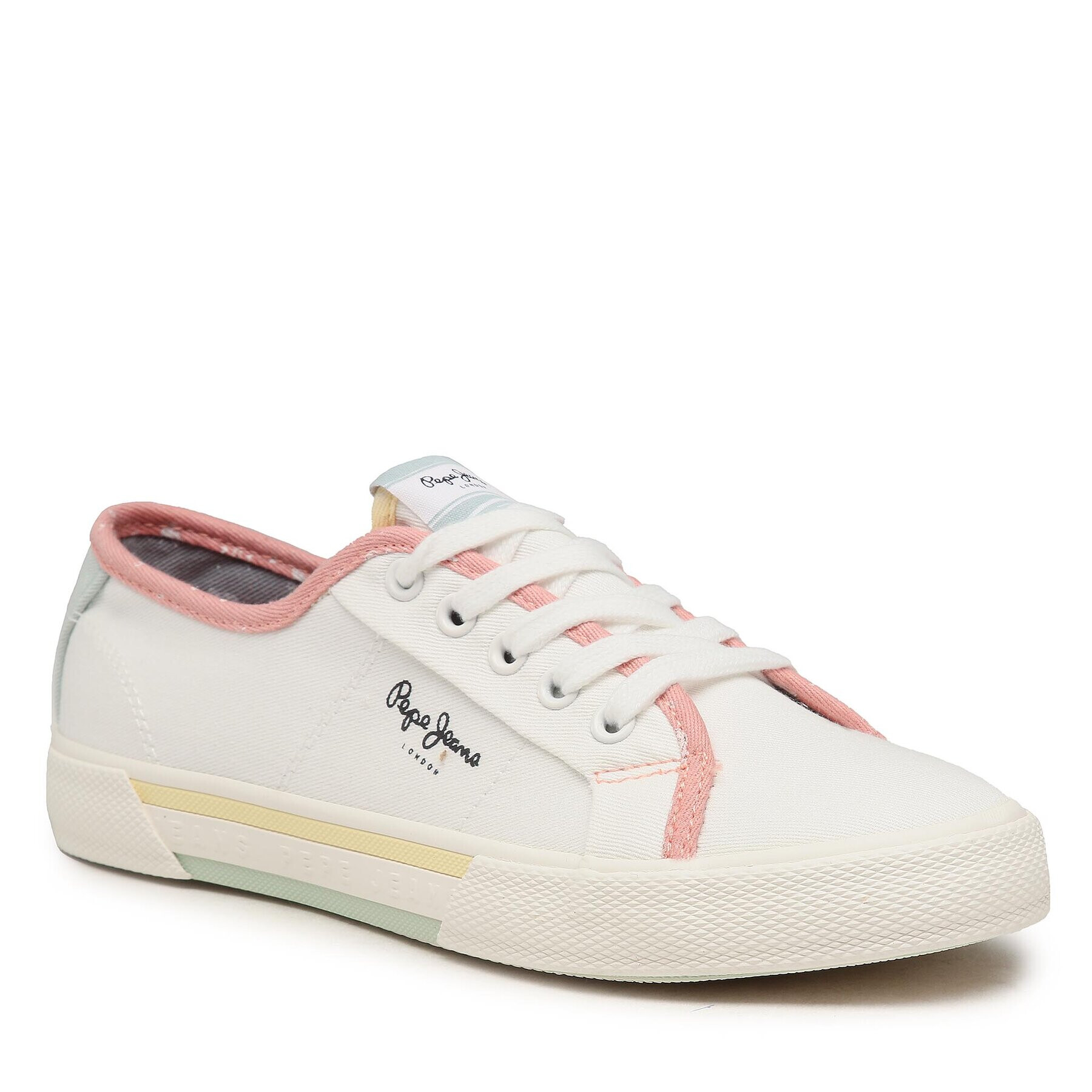 Pepe Jeans Tenis superge Brady Bandan W PLS31436 Bela - Pepit.si