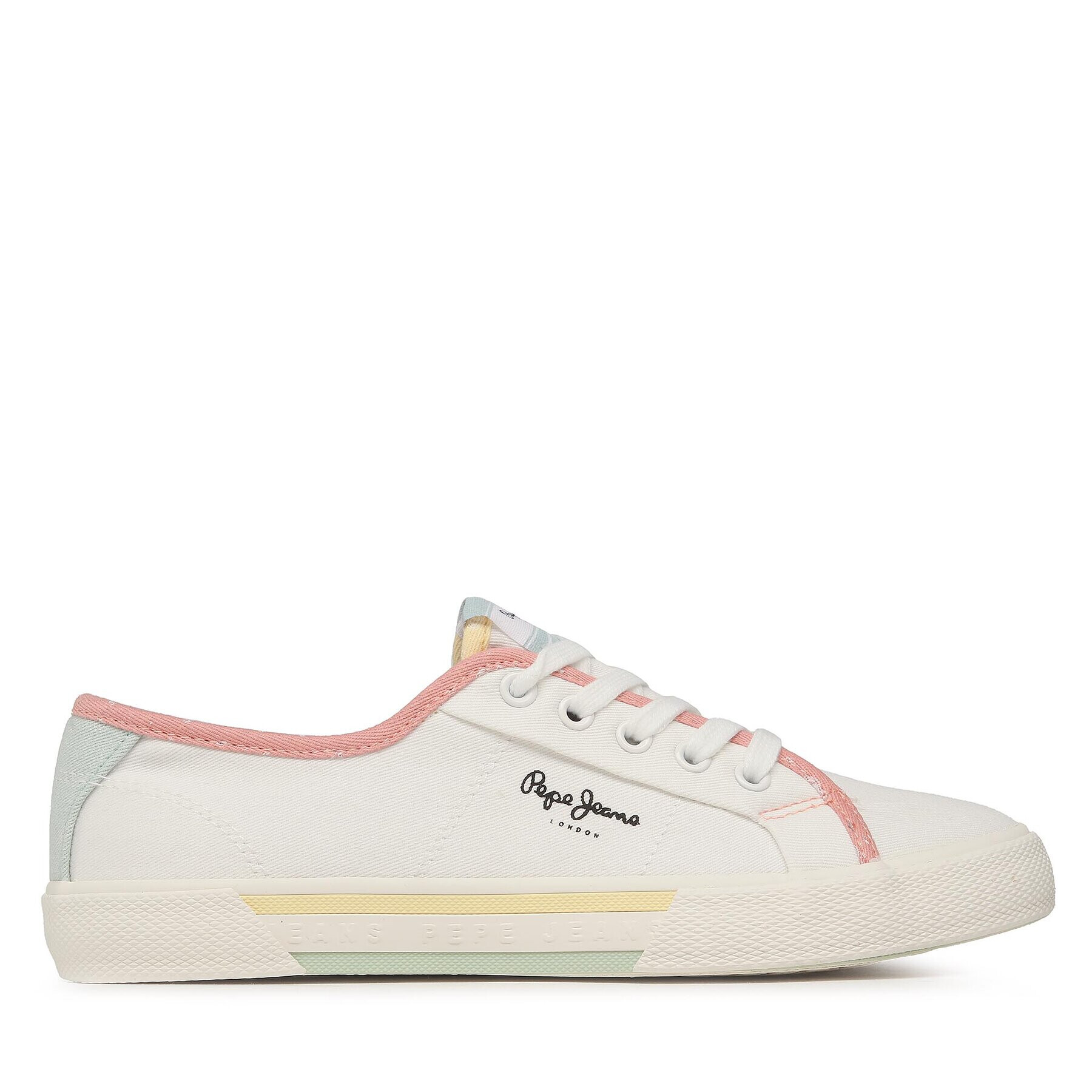 Pepe Jeans Tenis superge Brady Bandan W PLS31436 Bela - Pepit.si