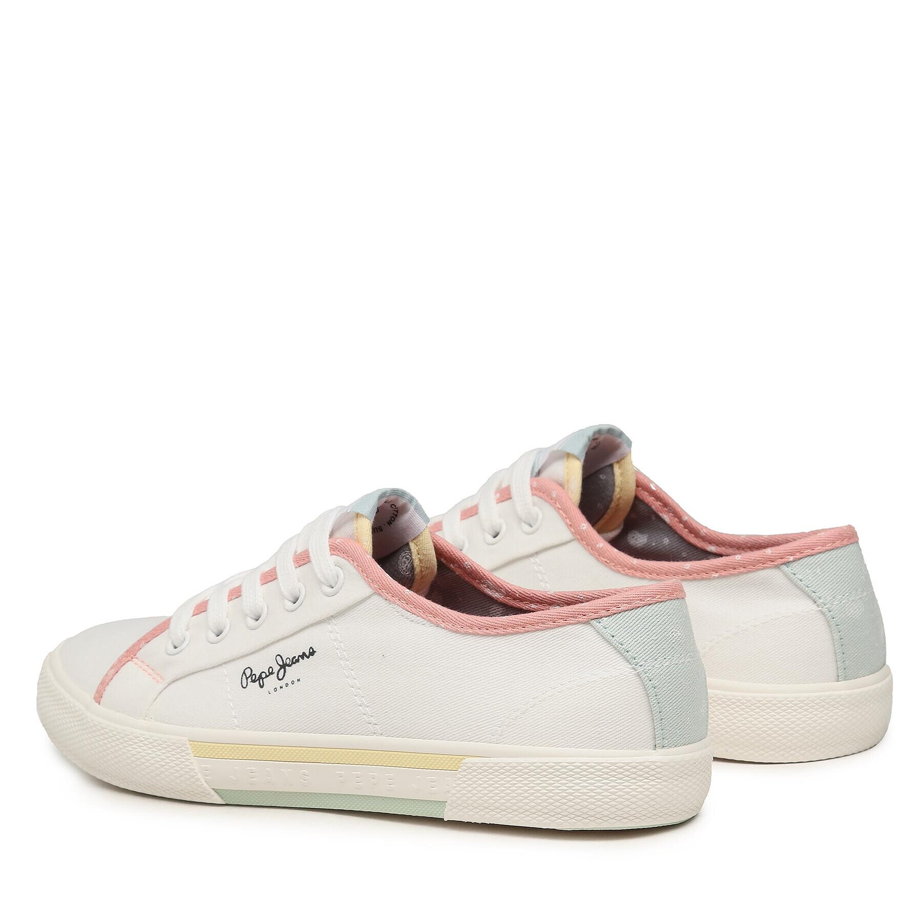 Pepe Jeans Tenis superge Brady Bandan W PLS31436 Bela - Pepit.si