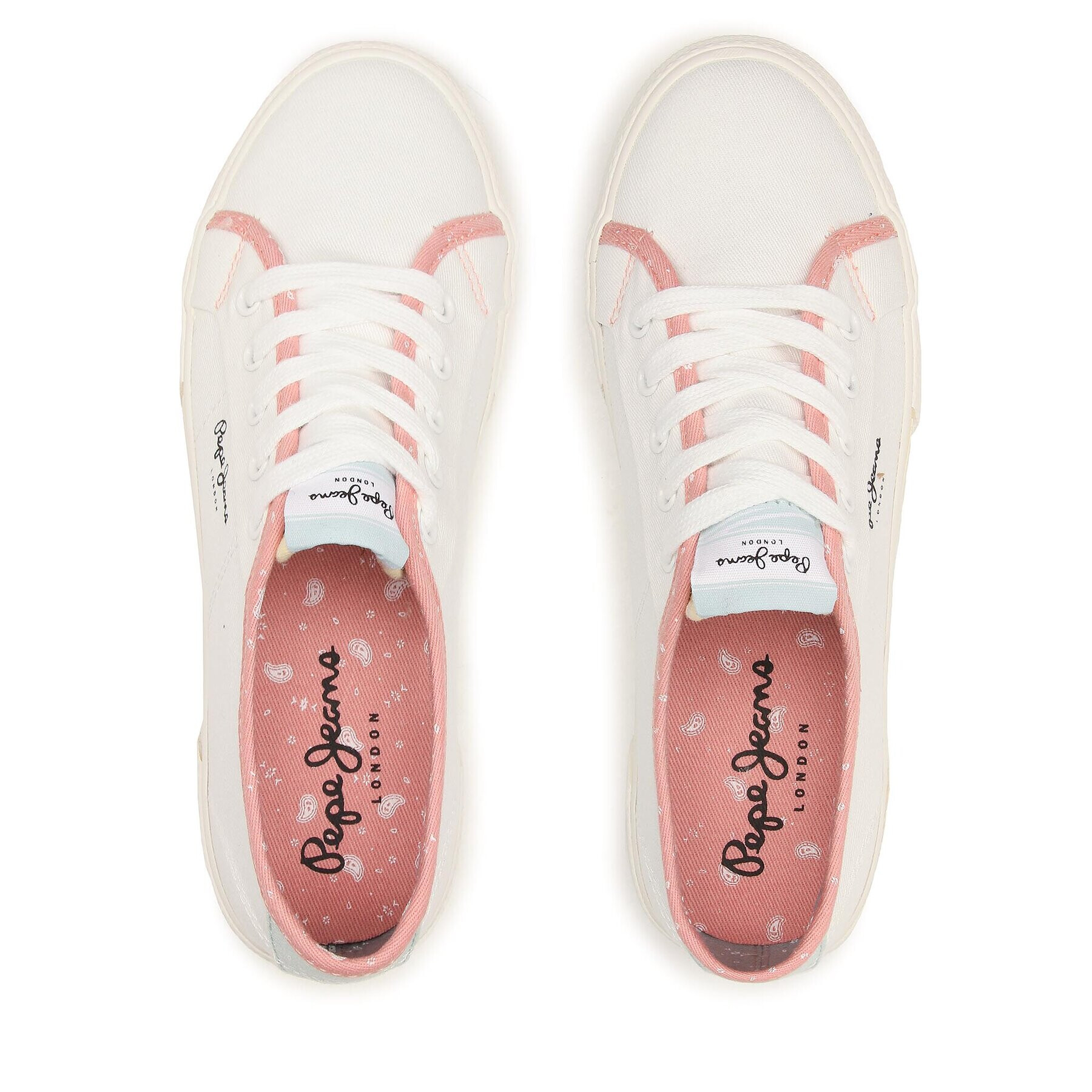 Pepe Jeans Tenis superge Brady Bandan W PLS31436 Bela - Pepit.si