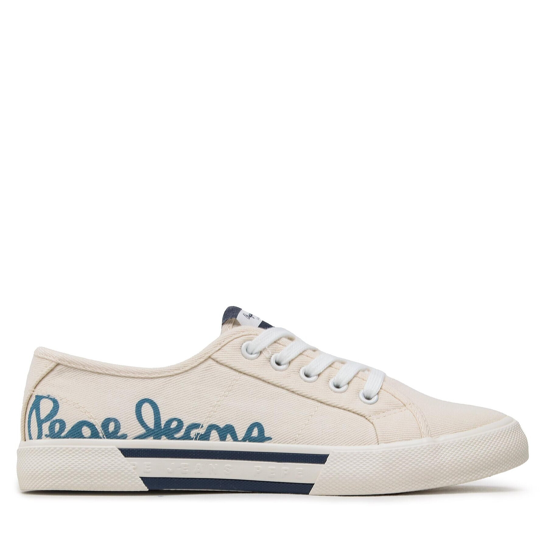 Pepe Jeans Tenis superge Brady Denim W PLS31438 Bela - Pepit.si